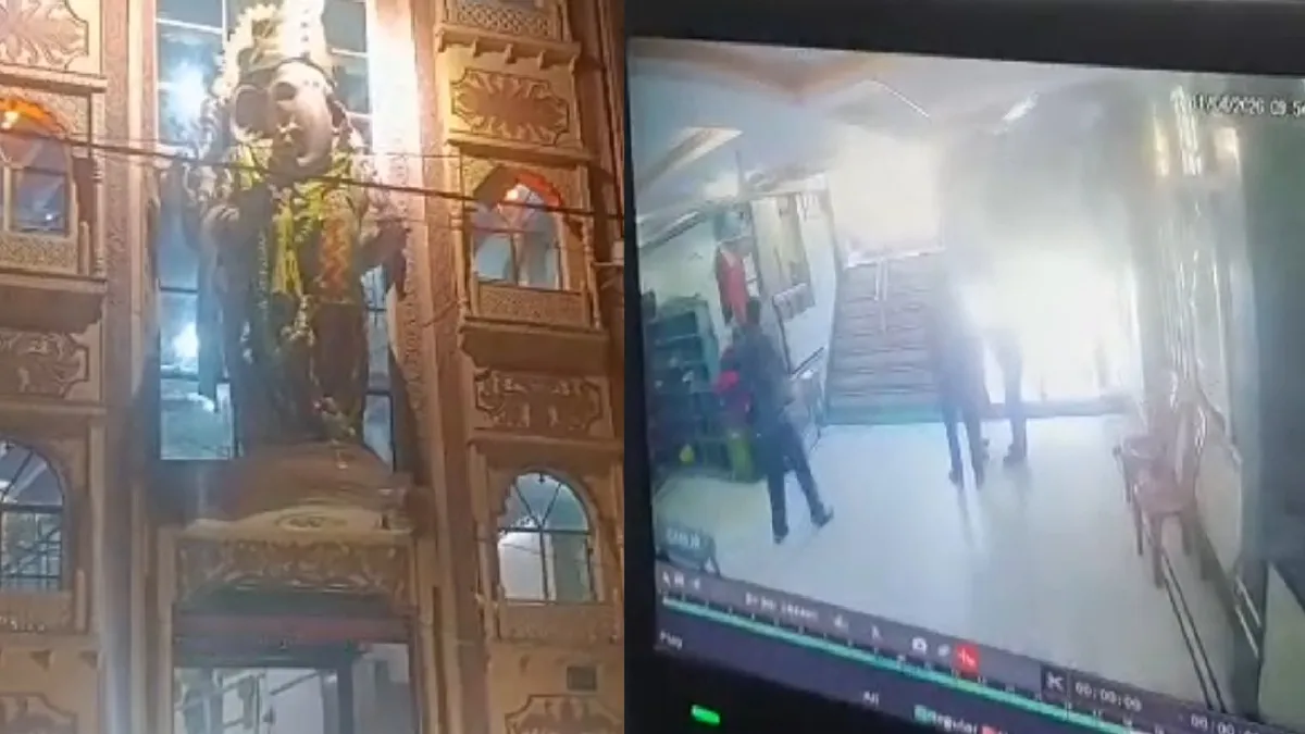 કાનપુરના પ્રખ્યાત ગણેશ મંદિરમાં ચોરી; હેલ્મેટ પહેરેલા ચોરોએ 7 ચાંદીના મુગટ ચોરી લીધા