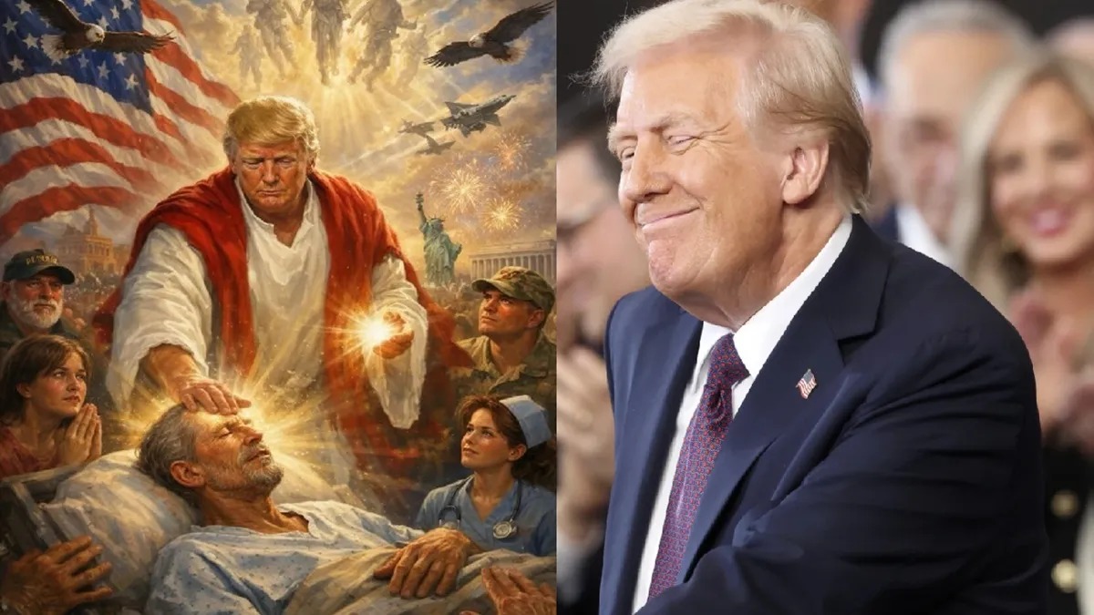 પોપ લીઓની ટીકા બાદ ટ્રમ્પે સોશિયલ મીડિયા પર વિવાદાસ્પદ ફોટો પોસ્ટ કર્યો, ઈસુના રૂપમાં દેખાયા