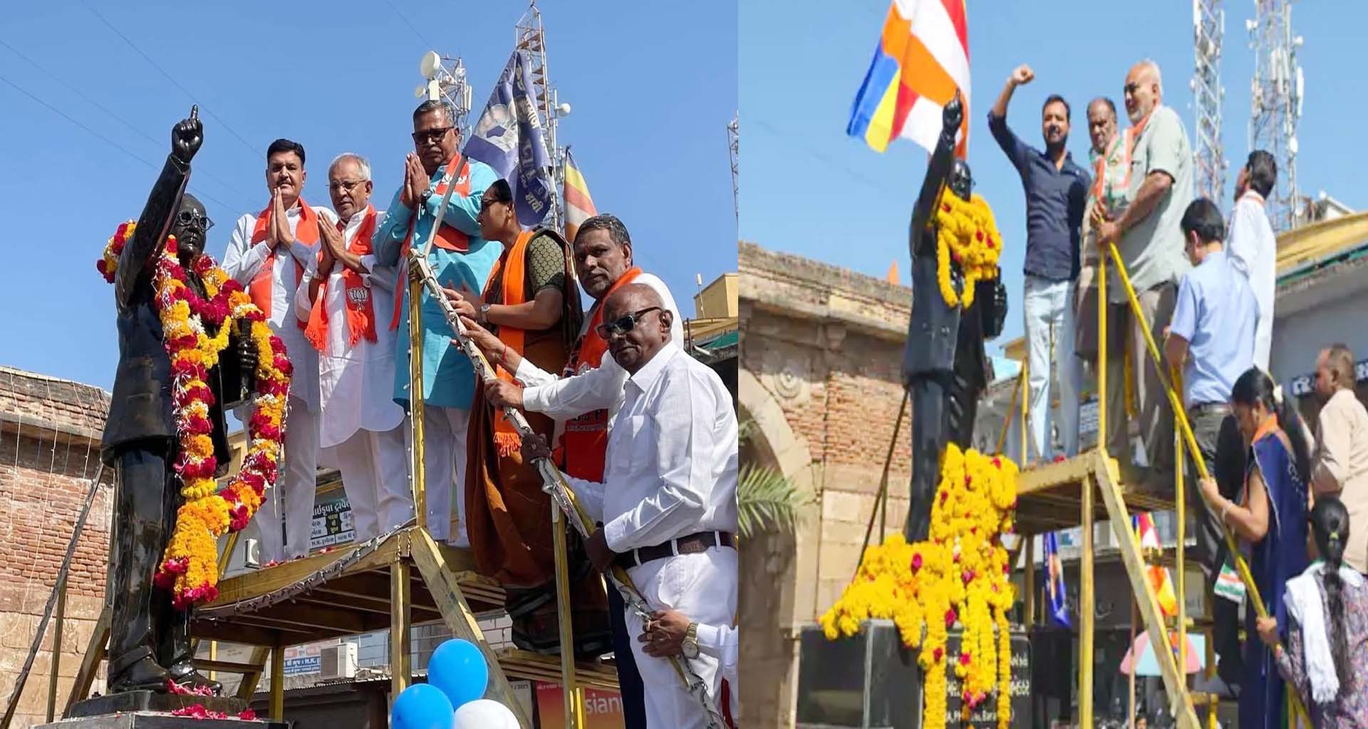 બંધારણના ઘડવૈયાને પાટણવાસીઓની ભાવાંજલિ; વિવિધ સંગઠનો દ્વારા પુષ્પાંજલિ અર્પણ 