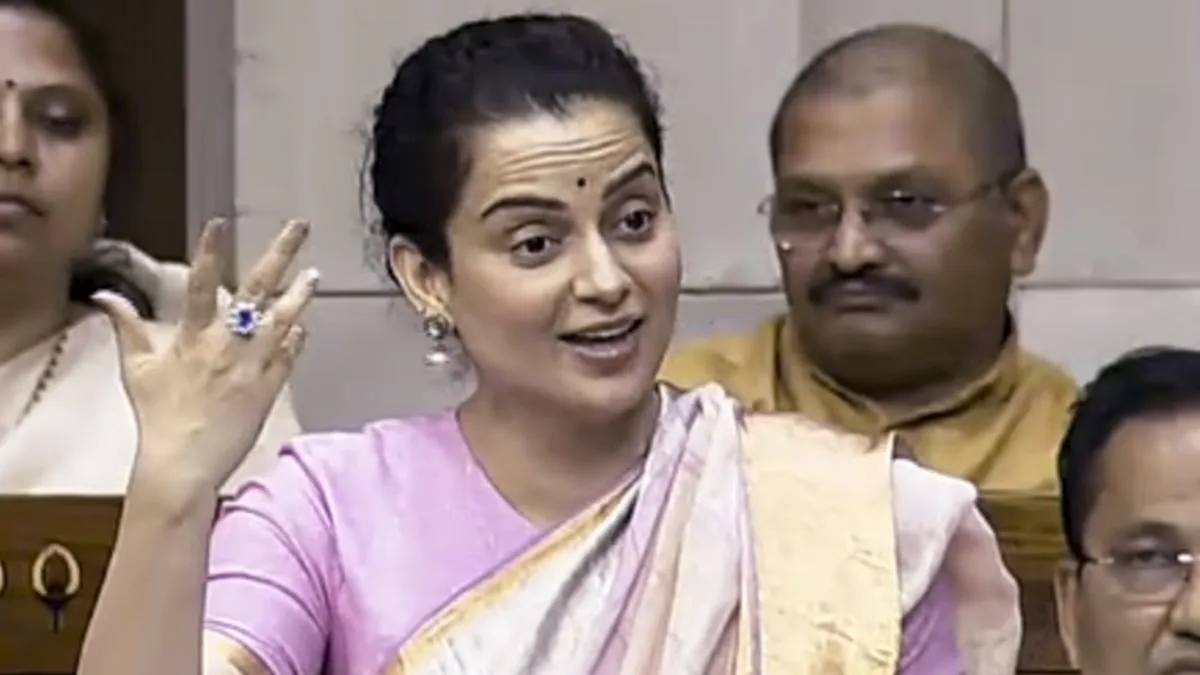 મહિલા અનામત બિલ પર ચર્ચા દરમિયાન કંગના રનૌતે લોકસભામાં એક ફિલ્મી સંવાદનો ઉપયોગ કર્યો