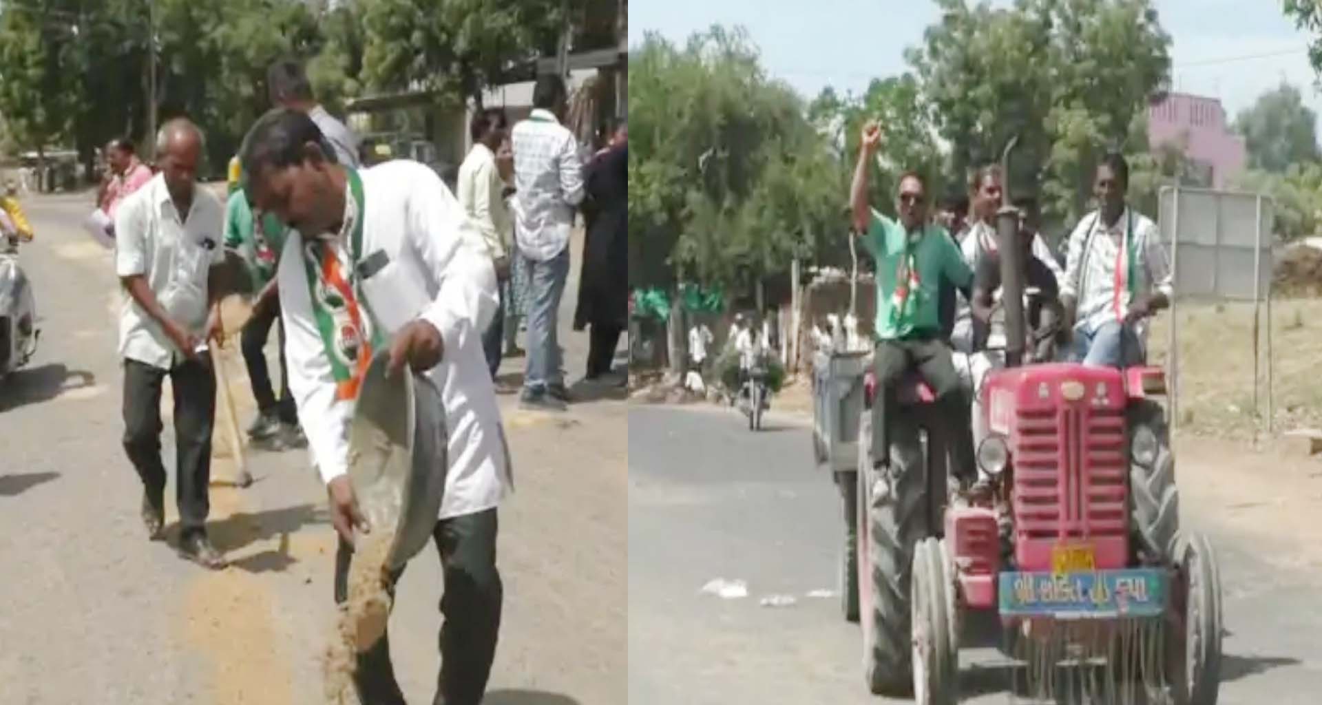 પાટણ : જનતાની હાલાકી જોઈ ઉમેદવારો મેદાને: વોર્ડ-૯ માં કોંગ્રેસ દ્વારા સ્વખર્ચે રોડ રિપેરિંગ કરાયું