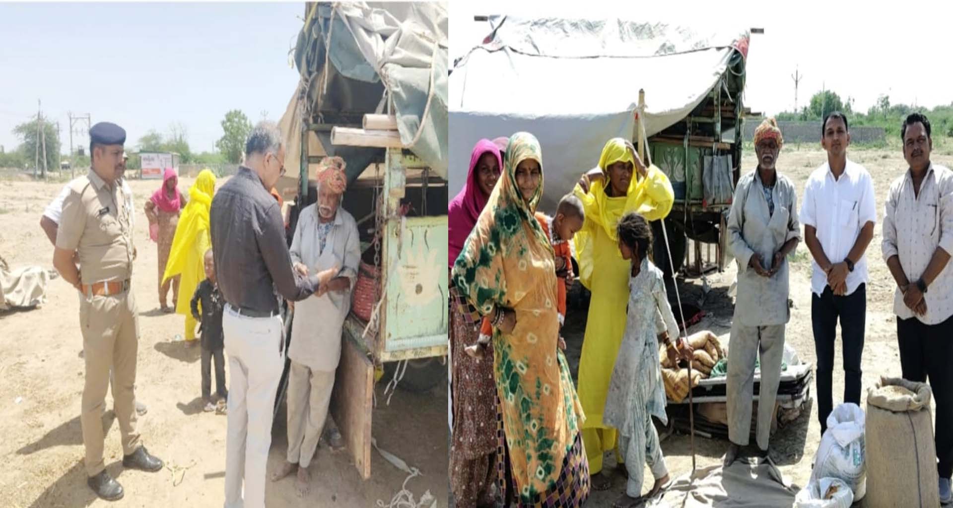 વહીવટી તંત્રનો માનવીય ચહેરો: ચૂંટણીની વ્યસ્તતા વચ્ચે વાવ-થરાદ કલેક્ટરે ફૂટપાથ પર રહેતા પરિવારની મુલાકાત લીધી