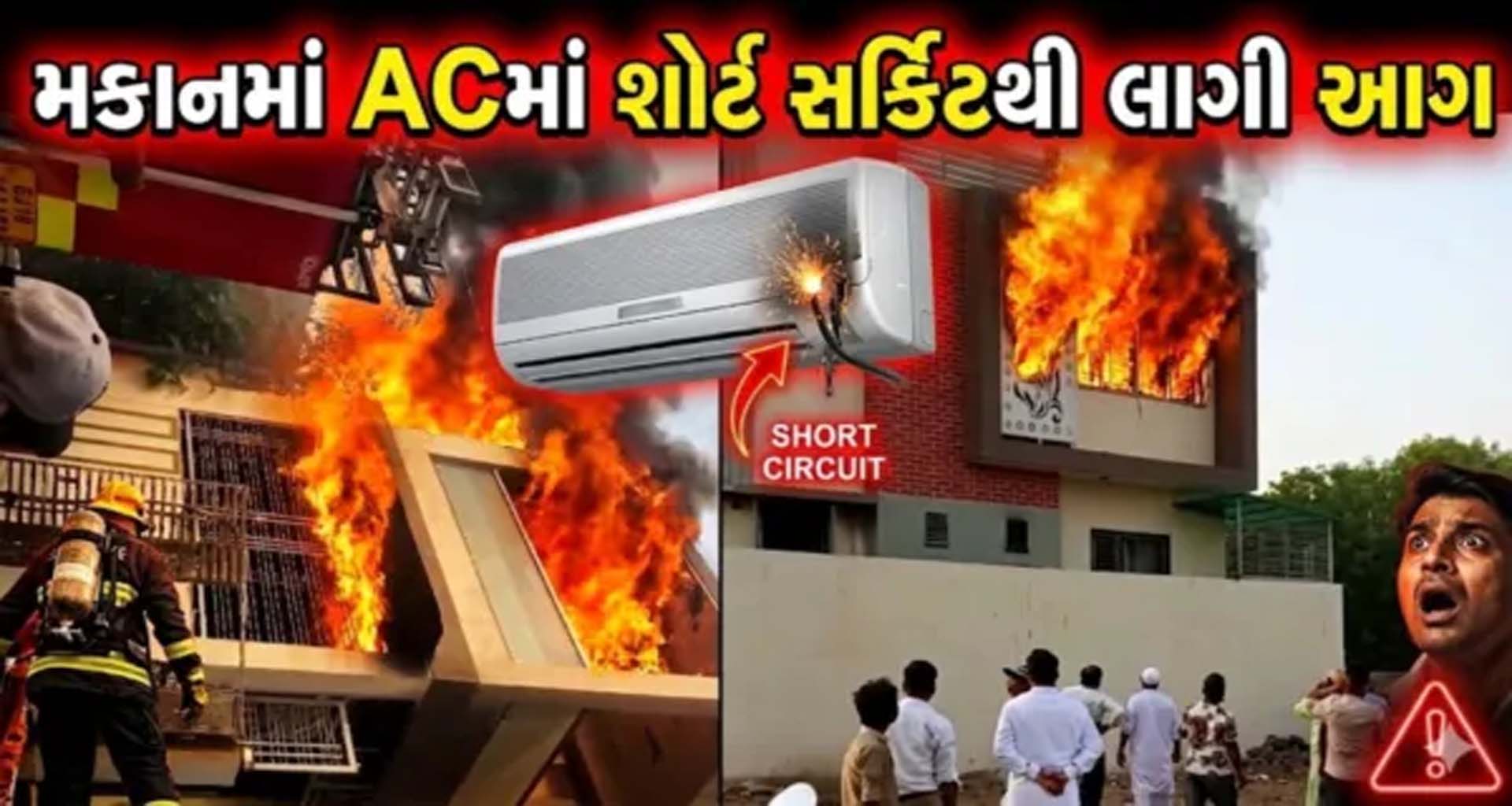 હૃદયદ્રાવક ઘટના : કાણોદરમાં AC બ્લાસ્ટ થતા મકાનમાં લાગી આગ, એક યુવકનું કરુણ મોત