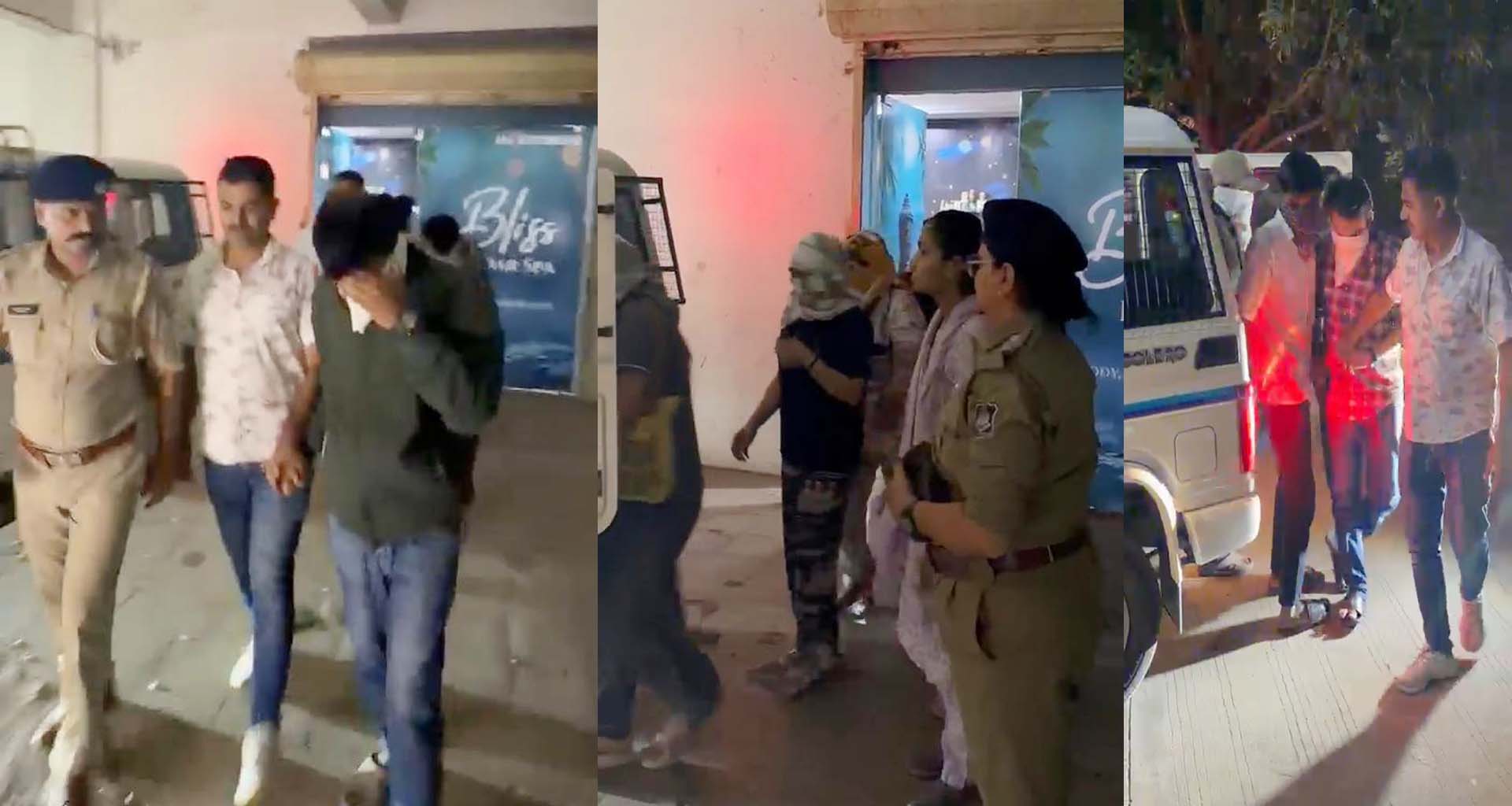 પાલનપુર હાઈવે પર સ્પા સેન્ટર ઉપર દરોડો : થાઈલેન્ડની 5 યુવતીઓ સહિત 7 ની અટકાયત