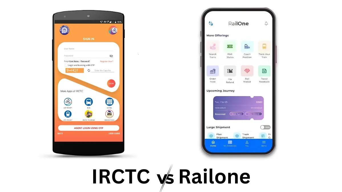IRCTC vs RailOne: ટ્રેન ટિકિટ બુક કરવા માટે કઈ એપ શ્રેષ્ઠ છે? તમારી ટ્રિપનું આયોજન કરતા પહેલા વાંચો રિપોર્ટ