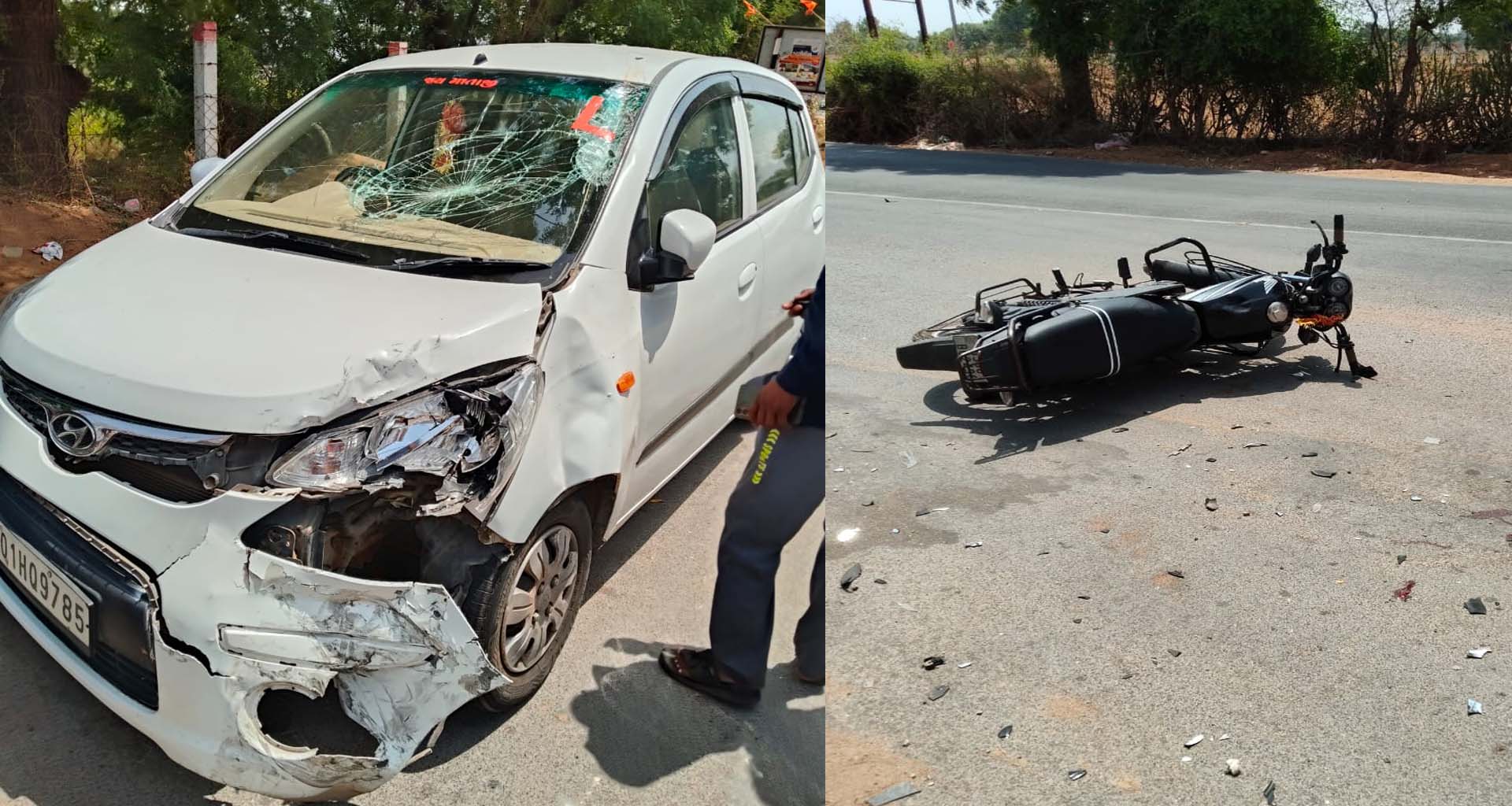 ડીસાના જાવલ નજીક ગમખ્વાર અકસ્માત સર્જાયો