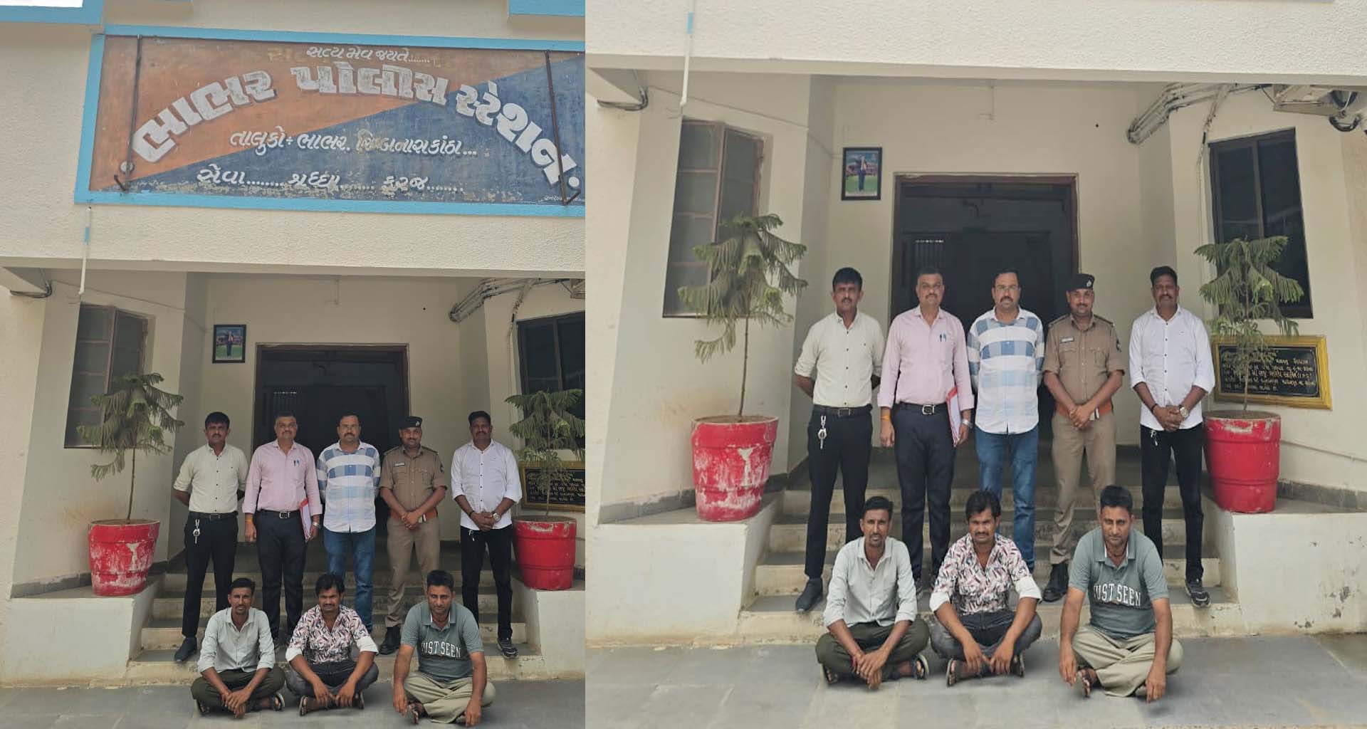 ભાભર પોલીસનો સપાટો: મારામારીના ગુનામાં ૫ મહિનાથી નાસતા ફરતા આરોપીઓ ઝડપાયા