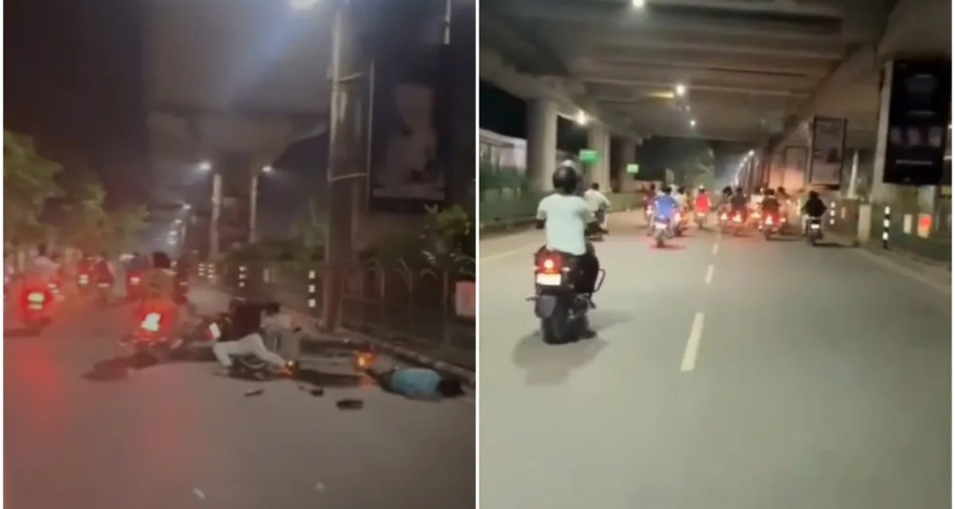 લખનૌના રસ્તાઓ પર બાઇકર્સ ગેંગનો કહેર, સ્ટંટ કરતી વખતે થયો રોડ અકસ્માત