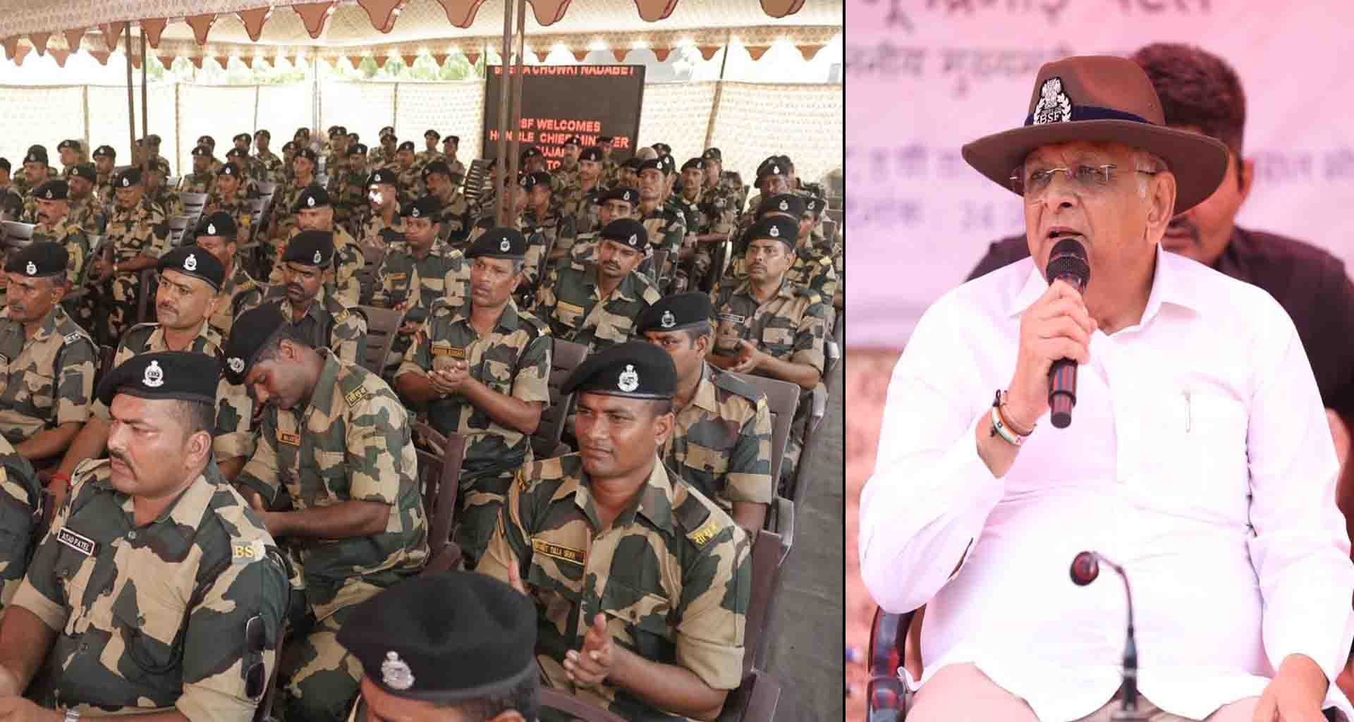 મુખ્યમંત્રી ભૂપેન્દ્ર પટેલે બનાસકાંઠાના નડાબેટમાં સરહદના સંત્રીઓ BSF જવાનો સાથે સંવાદ કર્યો