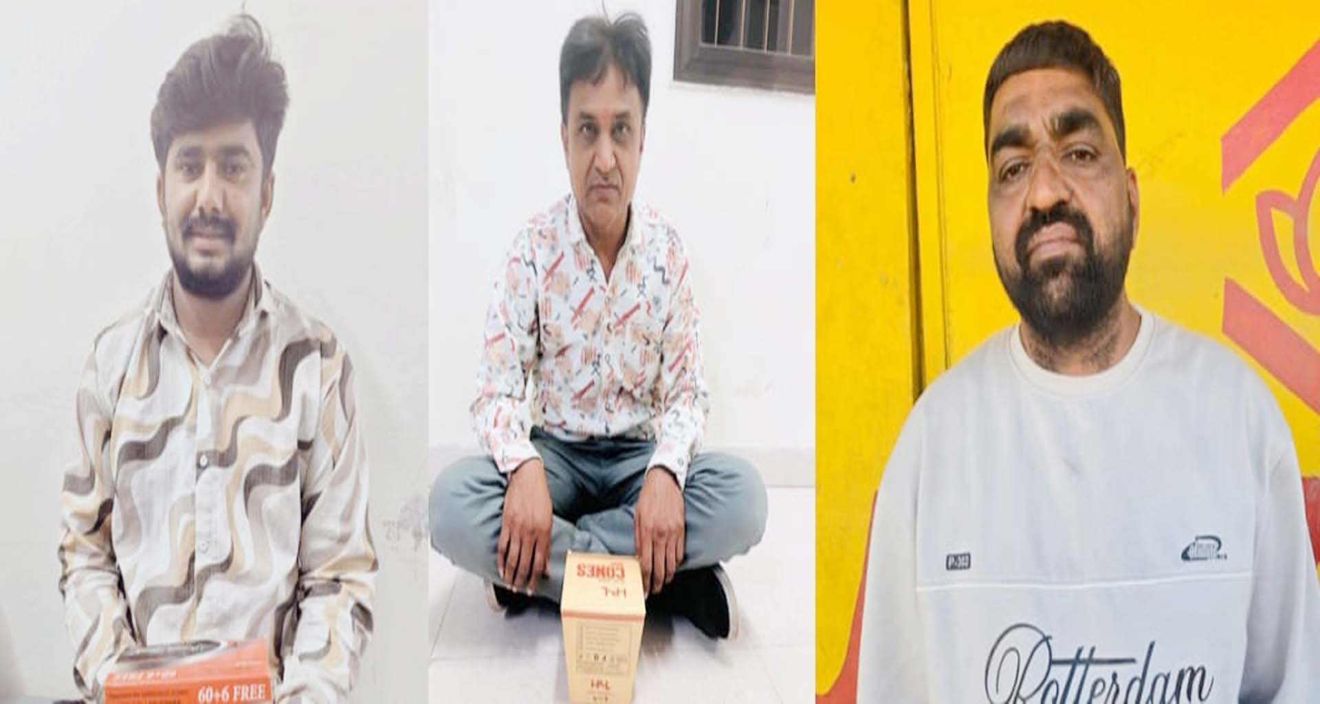 પાટણ-અઘારના પાલૅરો પરથી ગોગો સ્મોકીંગ કોન તથા રોલપેપરની પટ્ટીઓ સાથે ત્રણ ઈસમોને SOG એ દબોચ્યા