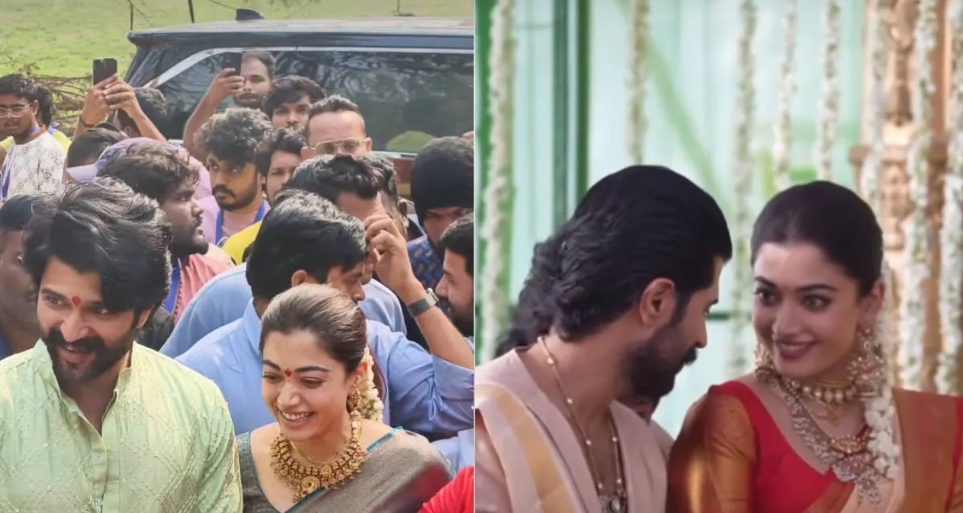 વિજય દેવેરાકોંડા રશ્મિકા મંડન્ના સાથે તેમના ગામ પહોંચ્યા અને તિરુમાલા ટેકરીઓમાં પૂજા કરી