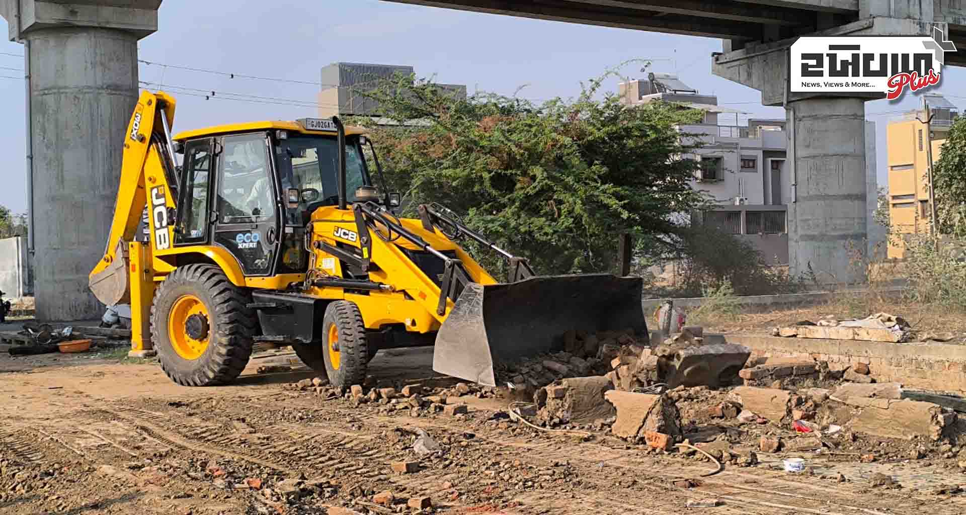 ઊંઝા પોલીસ દ્રારા અસામાજિક તત્વના મકાનનું ડિમોલેશન કરાયું