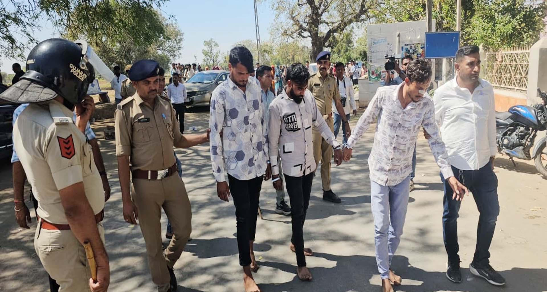 જોરાપુરા હત્યા કેસ : પોલીસે ત્રણ આરોપીઓને ઝડપી ઘટનાનું રિકન્સ્ટ્રક્શન કરાયું