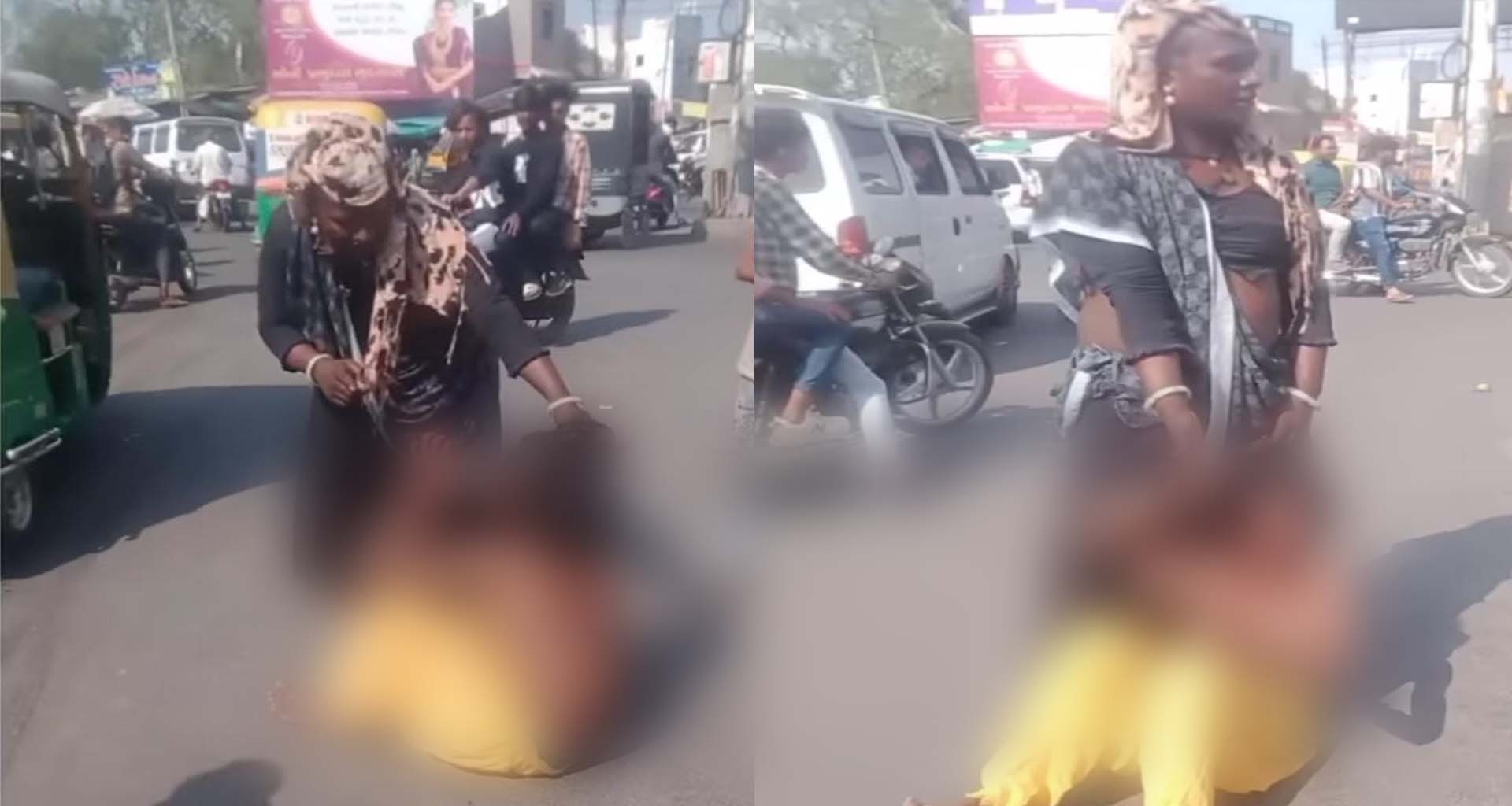 ડીસામાં કિન્નરે મહિલાને જાહેરમાં માર માર્યો હોવાનો બનાવ સામે આવ્યો