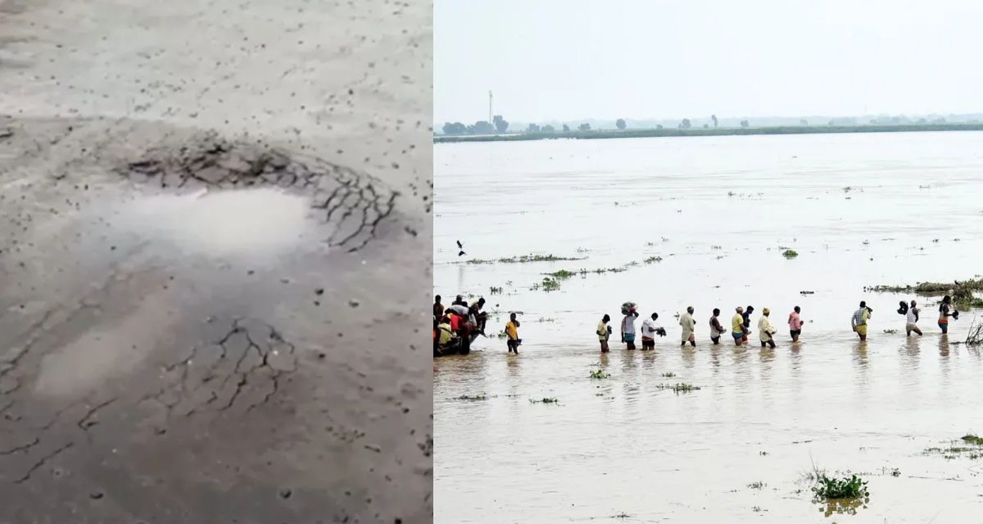 બિહારમાં ભારે વરસાદ, નદીઓમાં પૂર, પટનામાં ડબલ ડેકર પુલનો રસ્તો ક્ષતિગ્રસ્ત