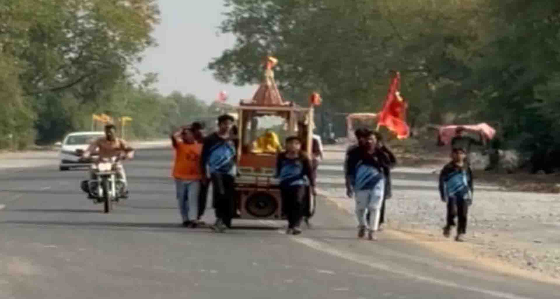 ચૈત્રી પૂનમે પાટણ થી બહુચરાજી તરફ જવા પદયાત્રા સંઘોનું પ્રસ્થાન