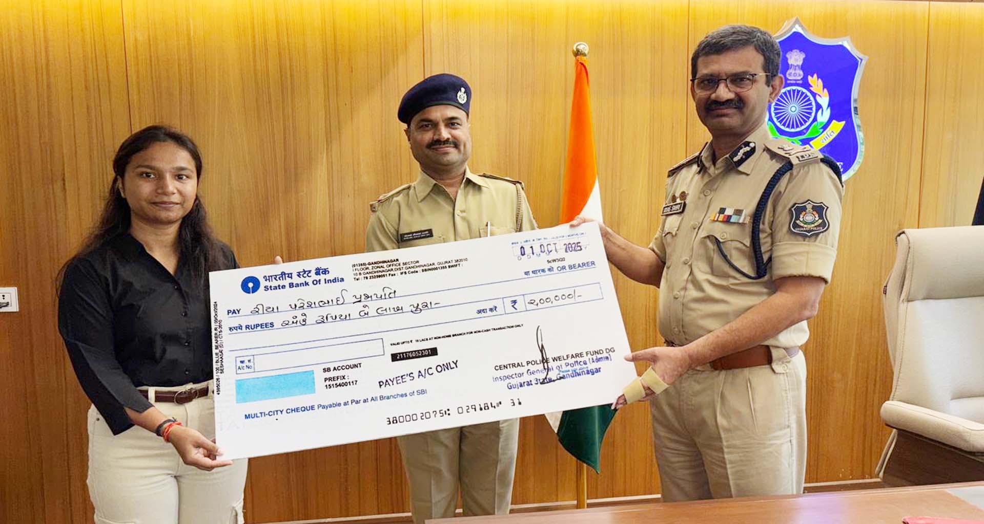 પાટણની રીયા પ્રજાપતિએ ૧૦ મીટર એરપિસ્તોલ શુટીંગમાં નેશનલ કોમ્પીટીશનમાં ઉત્કૃષ્ટ પ્રદર્શન કર્યું