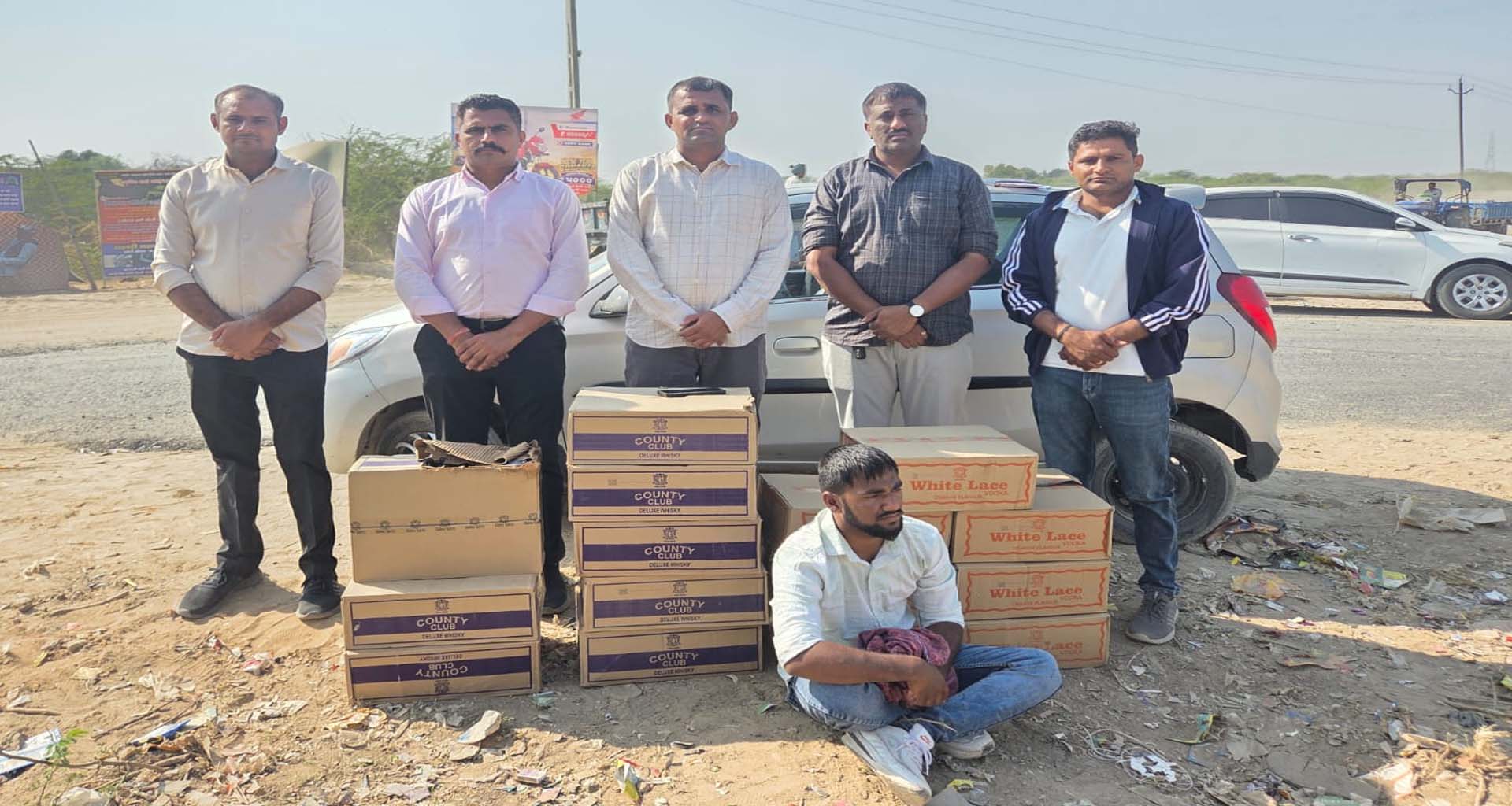 થરાદ પોલીસે રાહ ગામ નજીકથી વિદેશી દારૂનો જથ્થો ઝડપ્યો