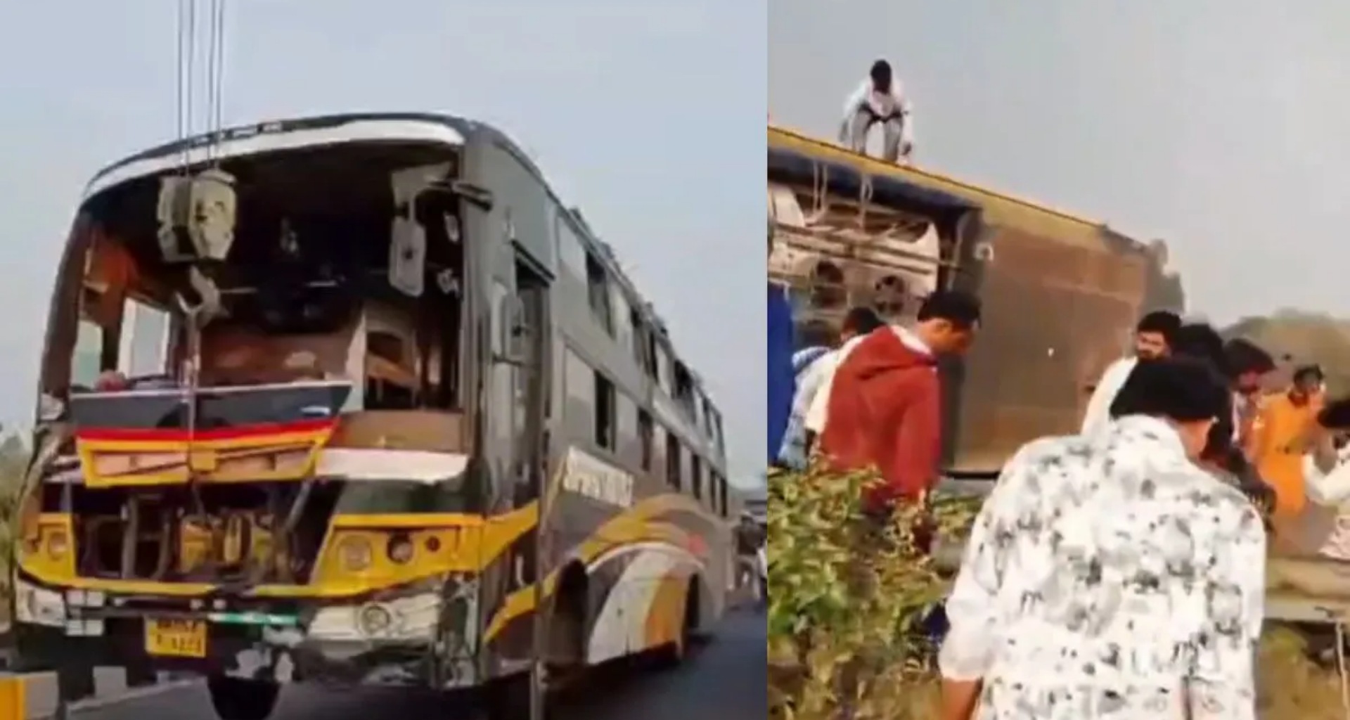 લખનૌમાં ડબલ ડેકર બસ પલટી ગઈ, 5 લોકોના મોત, 26 ઘાયલ