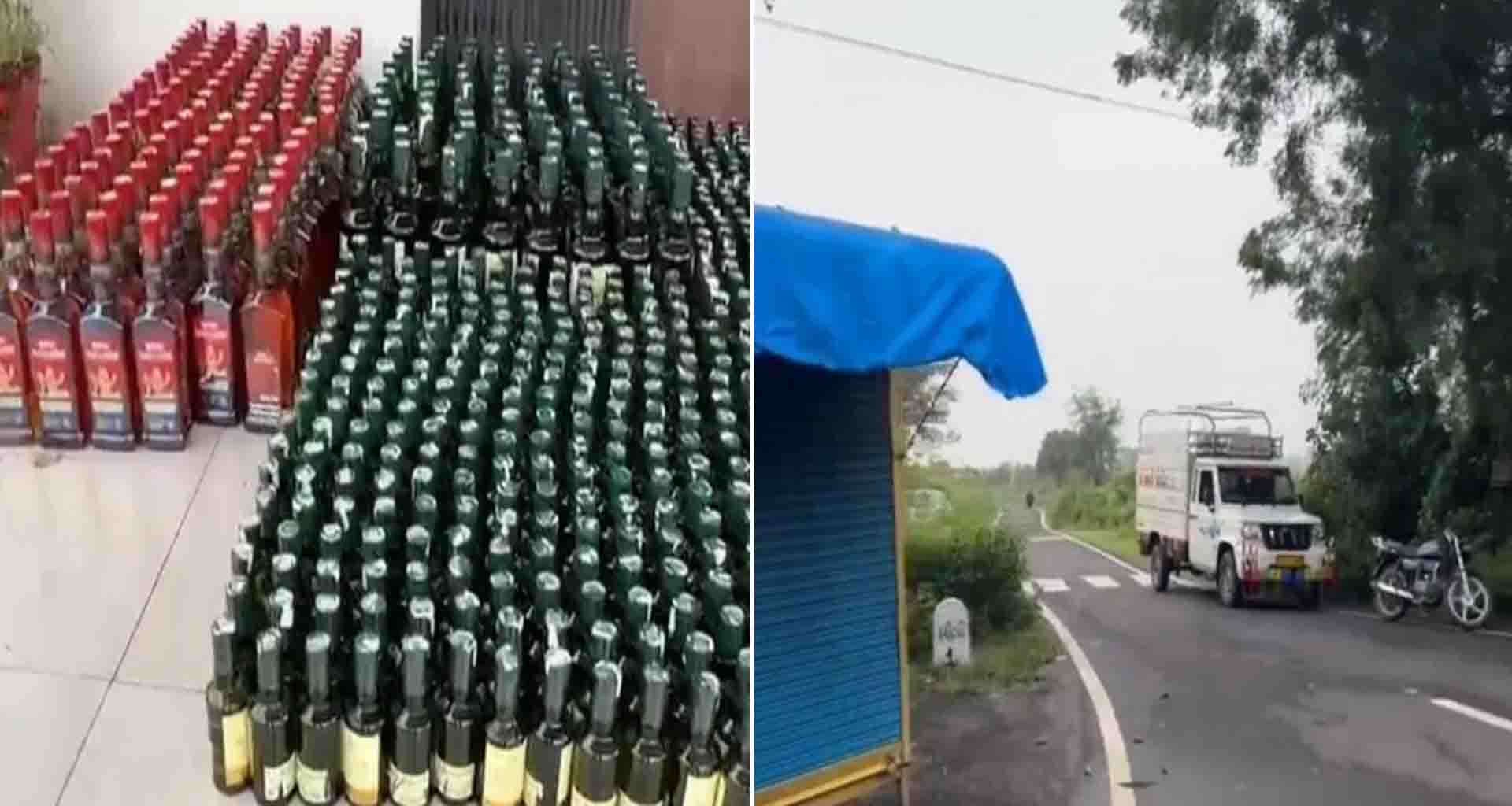 અરવલ્લી; ધનસુરા પાસે એલસીબી પોલીસે 13 લાખનો વિદેશી દારૂ ઝડપી પાડ્યો