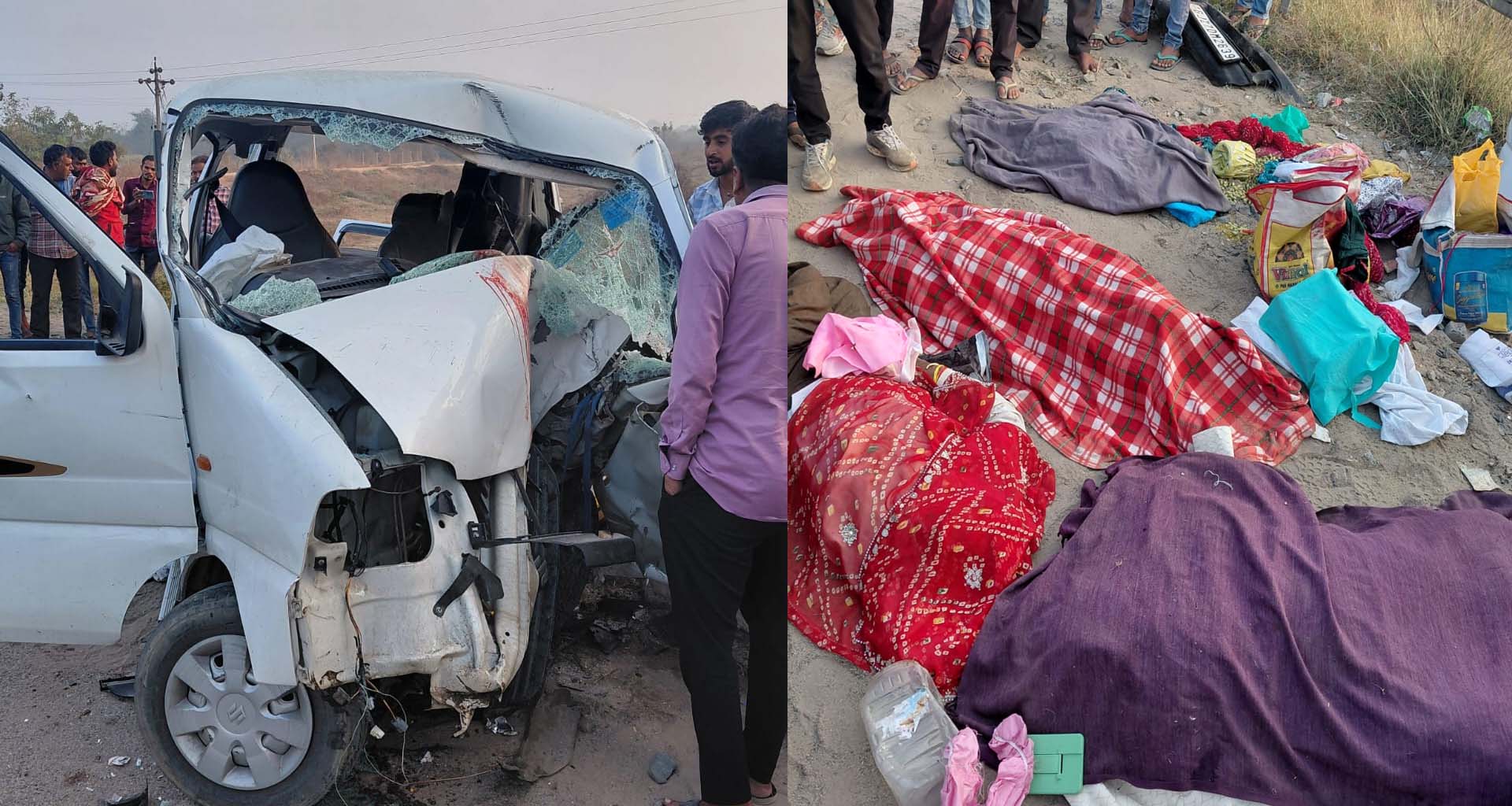 ઊંઝા મહેસાણા હાઈવે પર ઈકો ગાડી ડિવાઇડર સાથે અથડાઈ : પાંચ લોકોના મોત