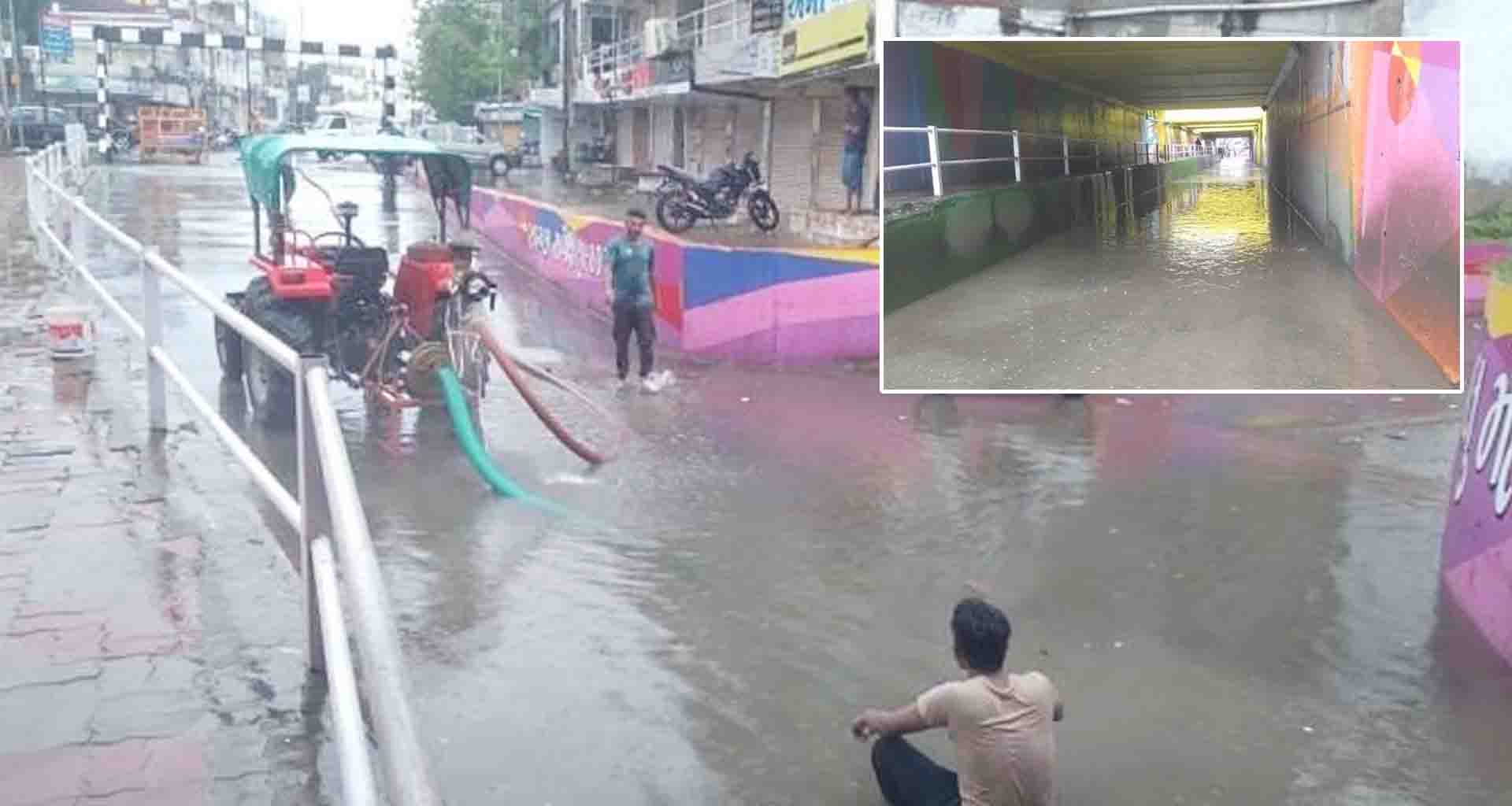 મહેસાણાનું ગોપી નાળુ વરસાદી પાણીથી ભરાઈ જતાં મનપાના વિકાસની પોલ ખુલી