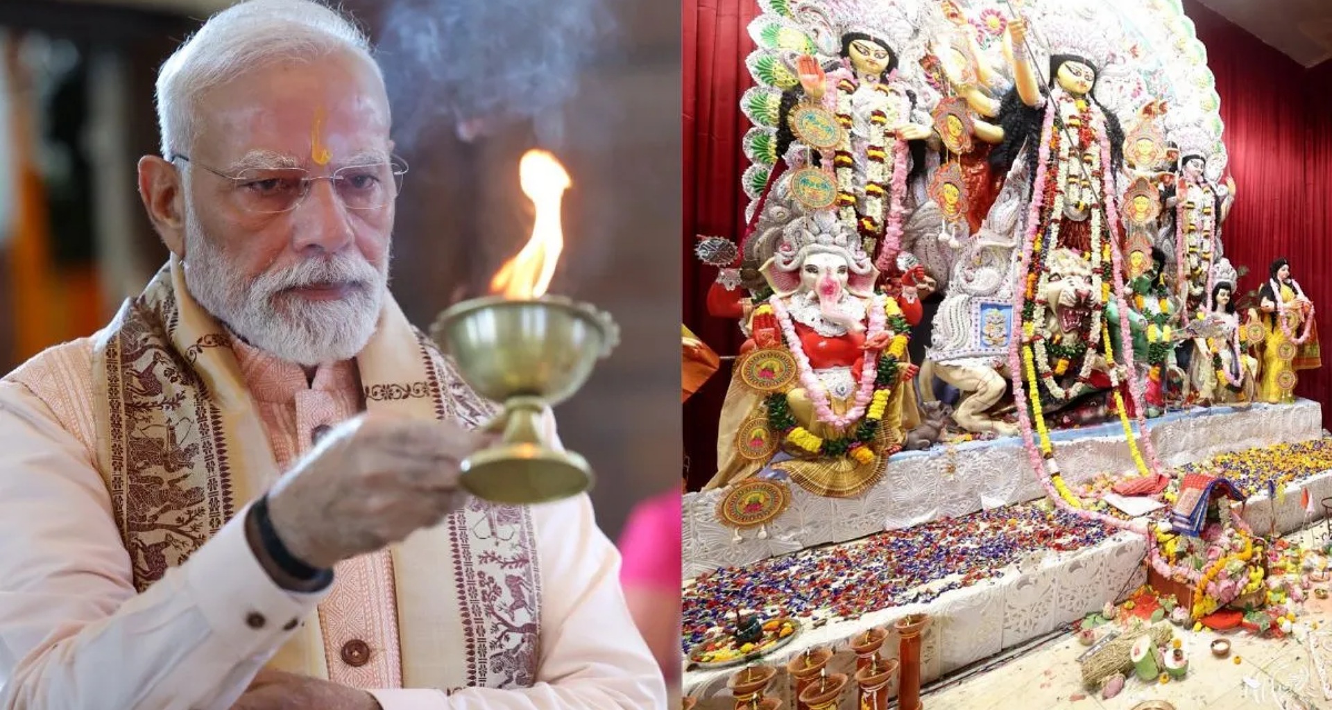 પીએમ મોદીએ દિલ્હીના સીઆર પાર્કની મુલાકાત લીધી, પંડાલોમાં દેવીની પૂજા કરી