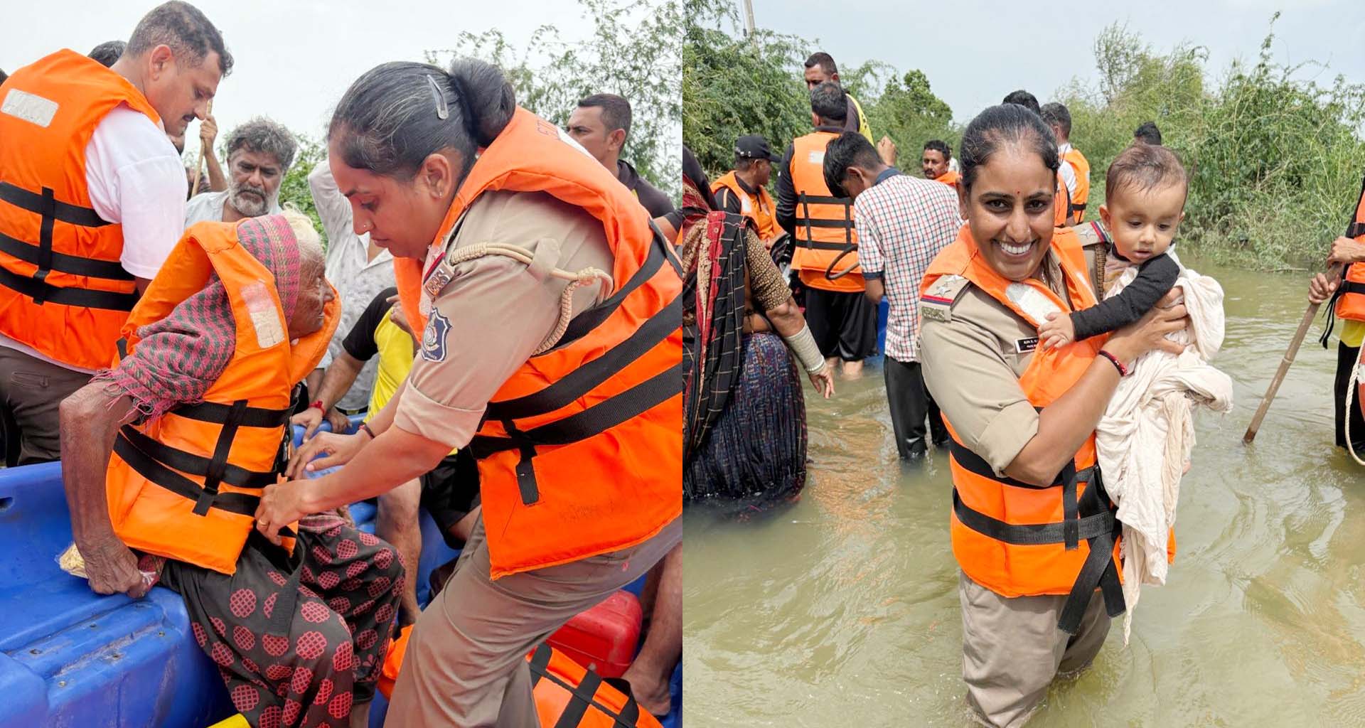 વાવના મહિલા પી.આઇ.અધિકારી ભાટવરના પીડિતોની મદદે આવ્યા