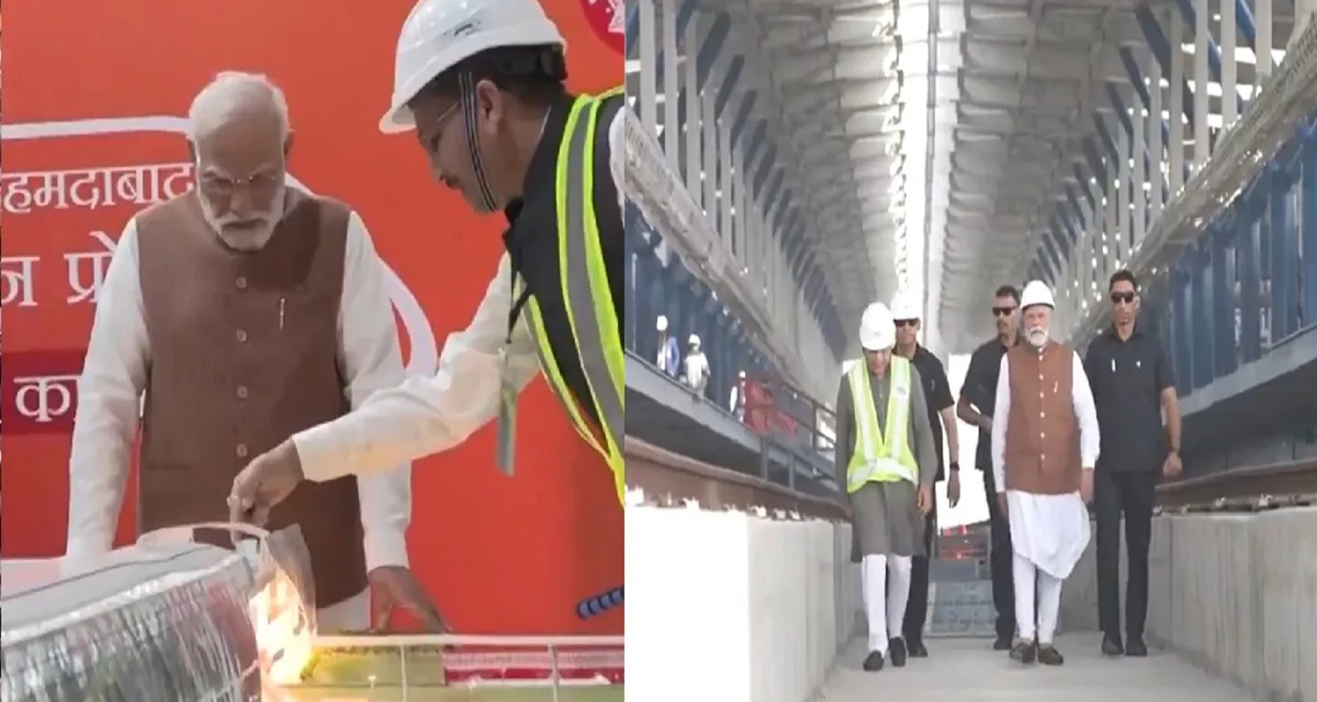 બુલેટ ટ્રેન પ્રોજેક્ટની પ્રગતિની સમીક્ષા કરવા માટે પીએમ મોદી સુરતની મુલાકાત લીધી