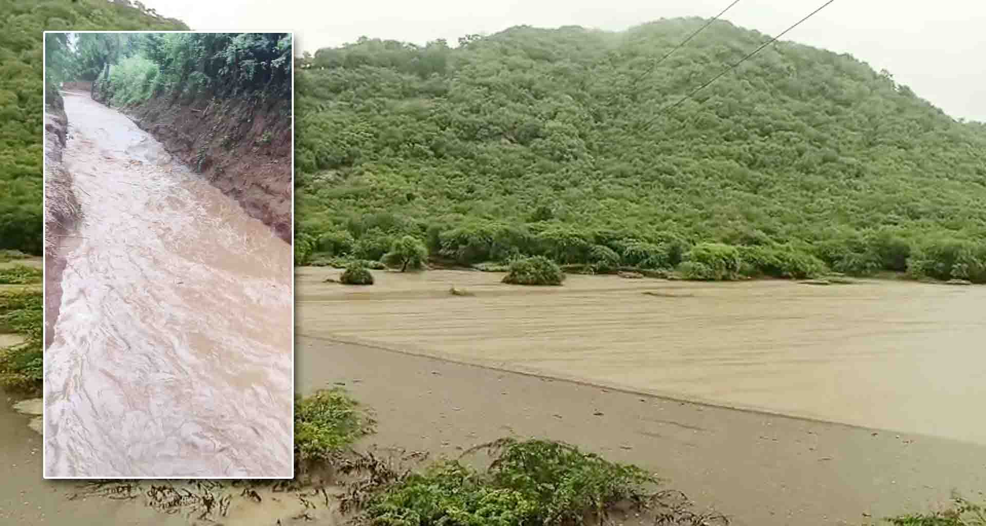 વરસાદની ધબધબાટી; દાંતીવાડામાં ખેતર તળાવો જળબંબાકાર રાણીટુંકનું તળાવ પાણી થી છલકાયું