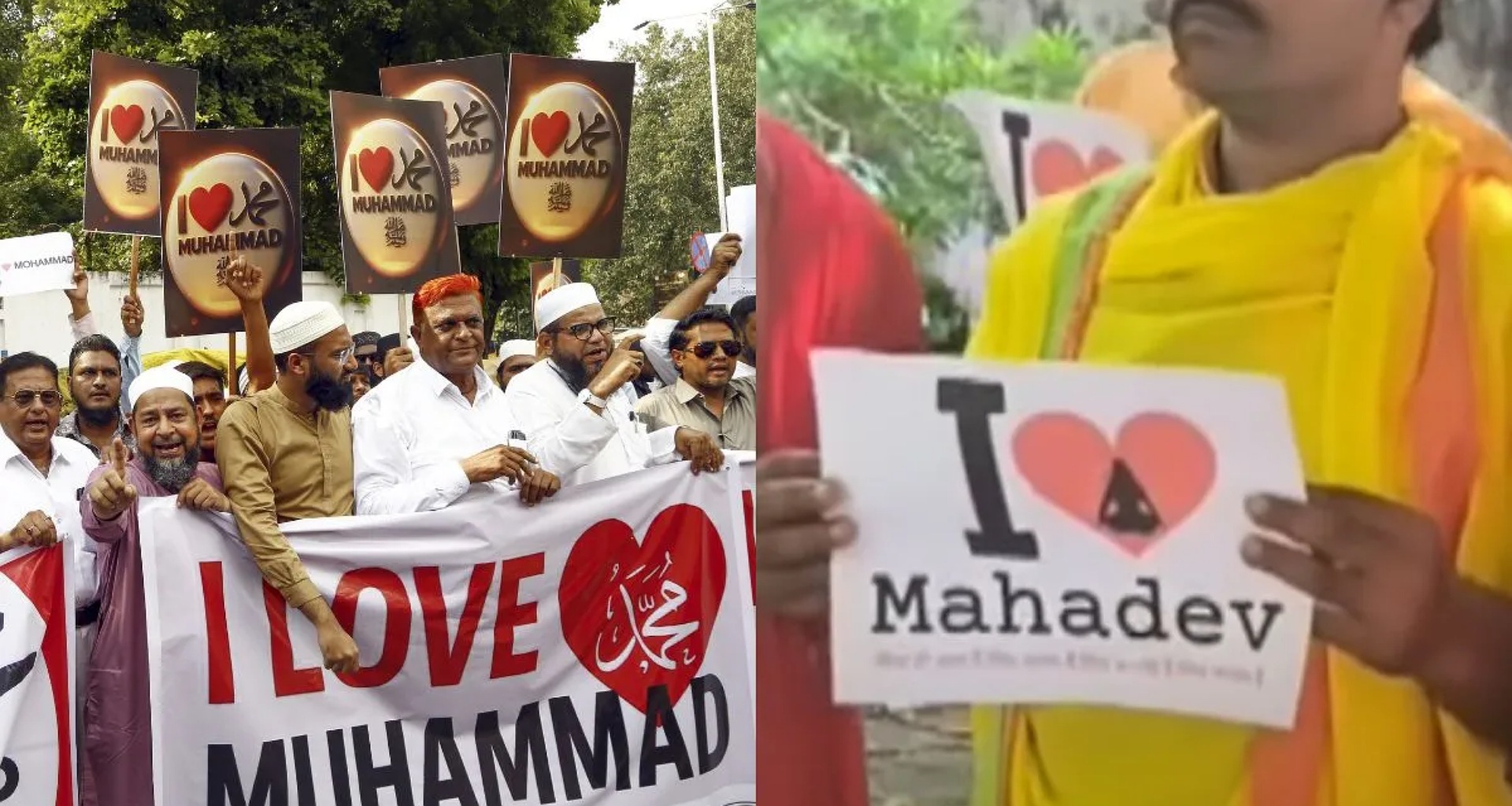"હું મહાદેવને પ્રેમ કરું છું" ના જવાબમાં "હું મુહમ્મદને પ્રેમ કરું છું", આજે દેશભરની મસ્જિદોની બહાર વિરોધ પ્રદર્શનો