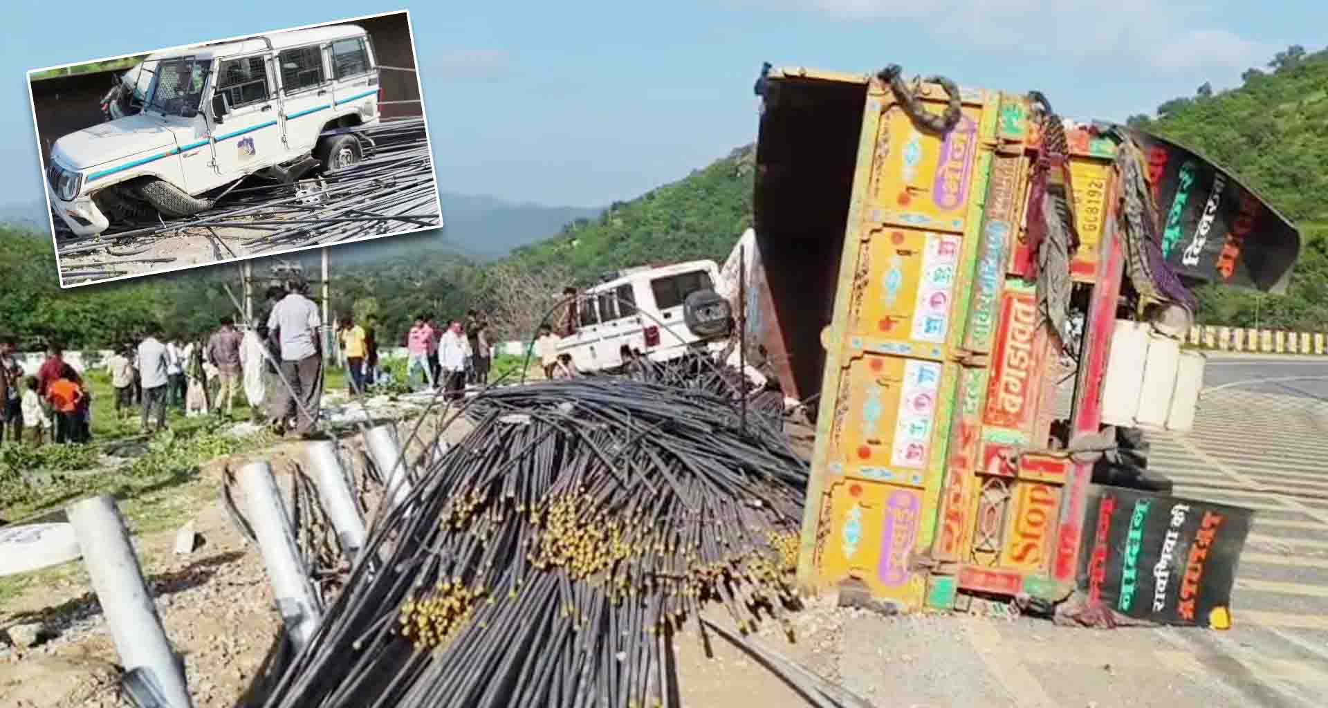 અંબાજી-દાંતા વચ્ચે ત્રિશૂળિયા ઘાટમાં ગમખ્વાર અકસ્માત; ડ્રાઇવરનું ઘટનાસ્થળે જ મોત