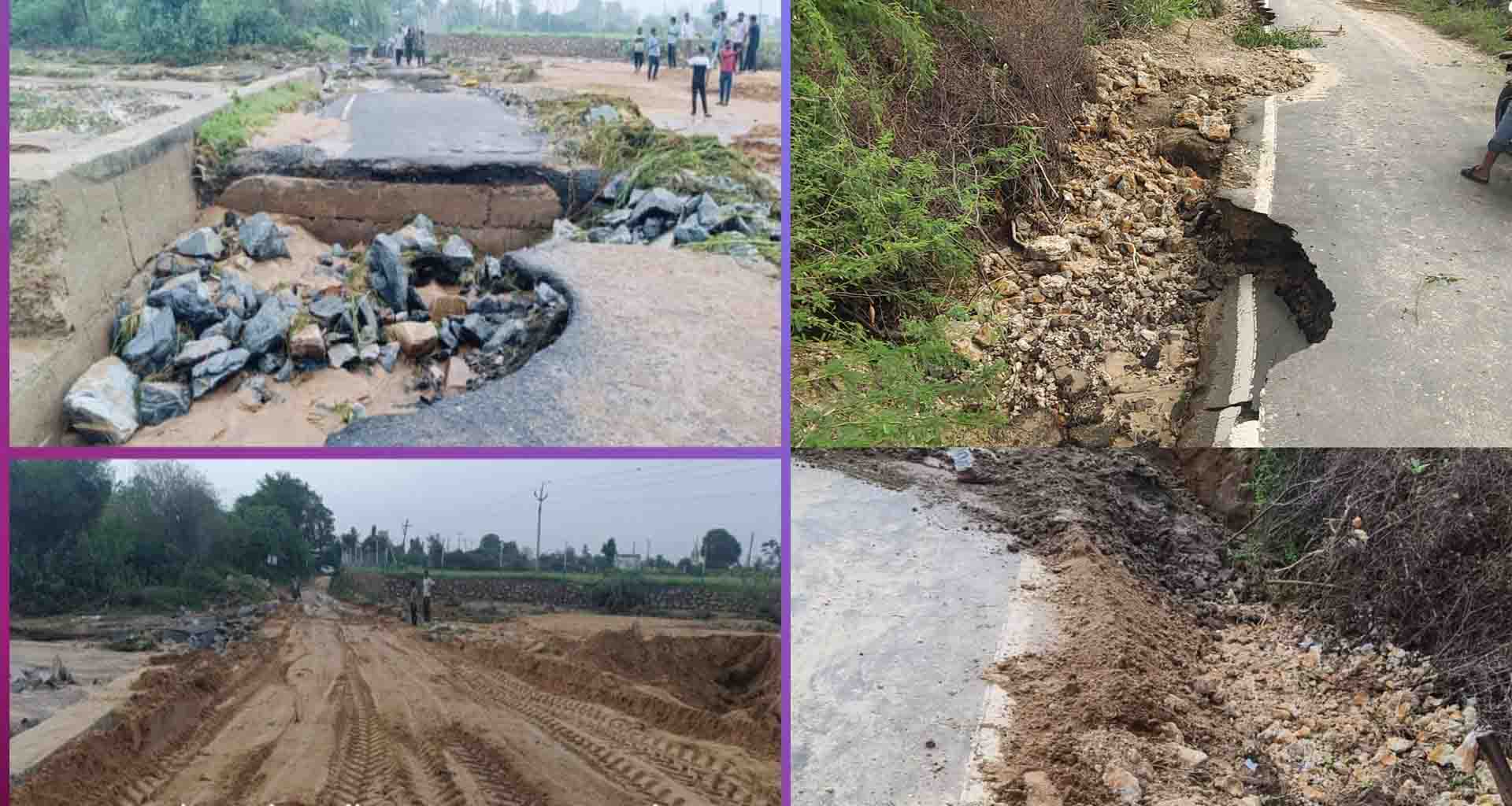 માર્ગ અને મકાન પંચાયત વિભાગ હસ્તકના અસરગ્રસ્ત રસ્તાઓની મરામતની કામગીરી પુરજોશમાં