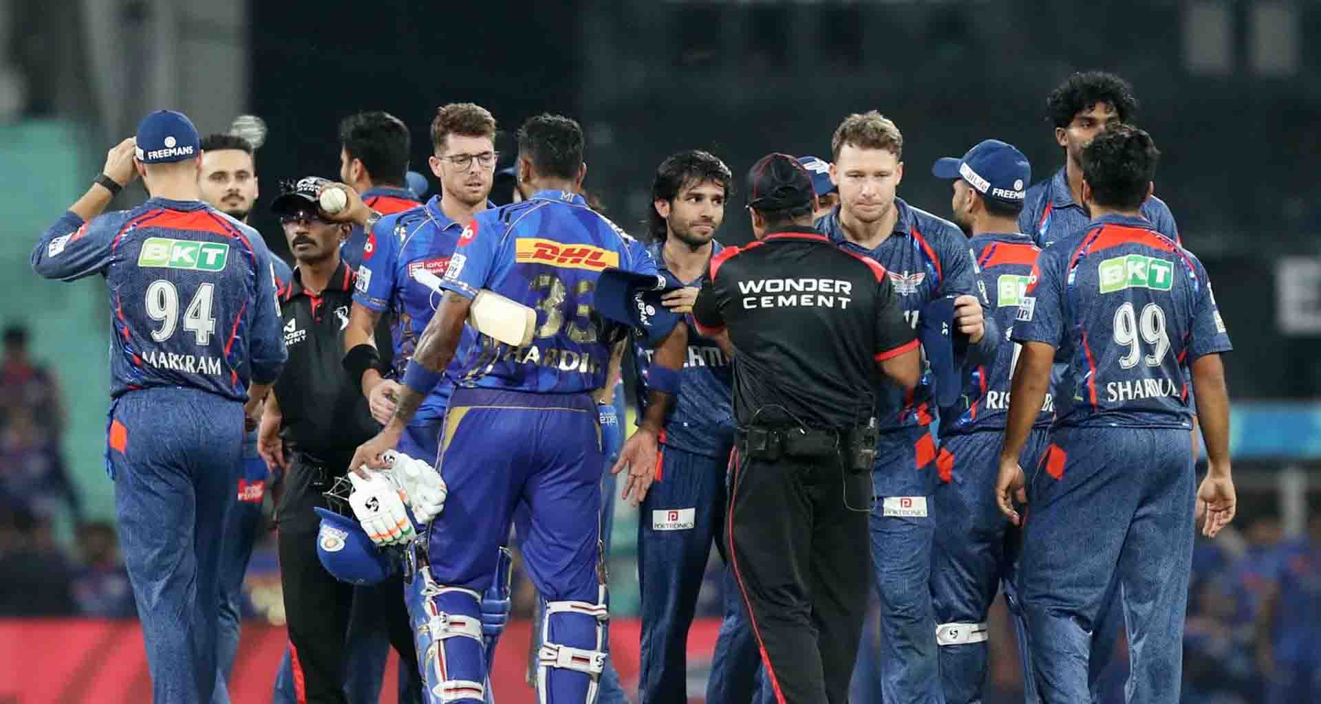 લખનૌ સુપર જાયન્ટ્સના બેટ્સમેન અને બોલરો નું શાનદાર પ્રદર્શન મુંબઈ ને 12 રને હરાવ્યું