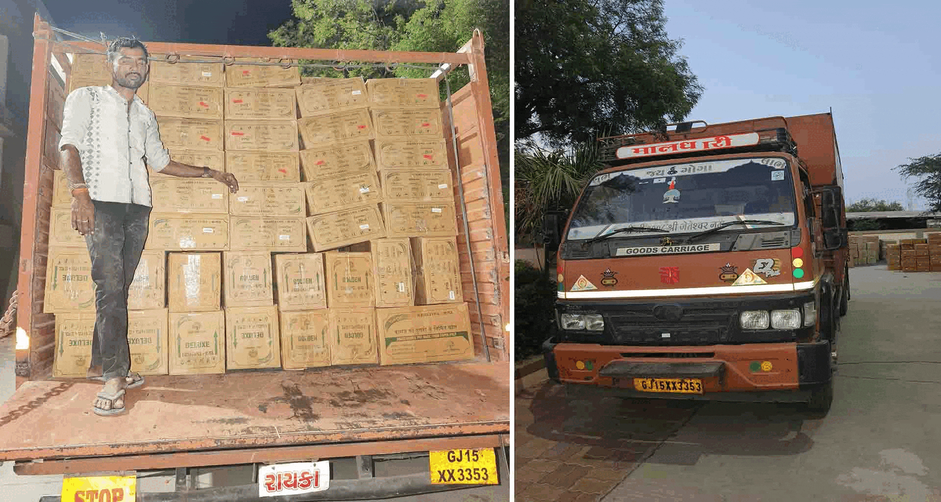 ધાનેરા; વાહન ચેકિંગ દરમિયાન 18 લાખના ફટાકડાની 315 પેટી સાથે રાજસ્થાનનો ડ્રાઈવર ઝડપાયો