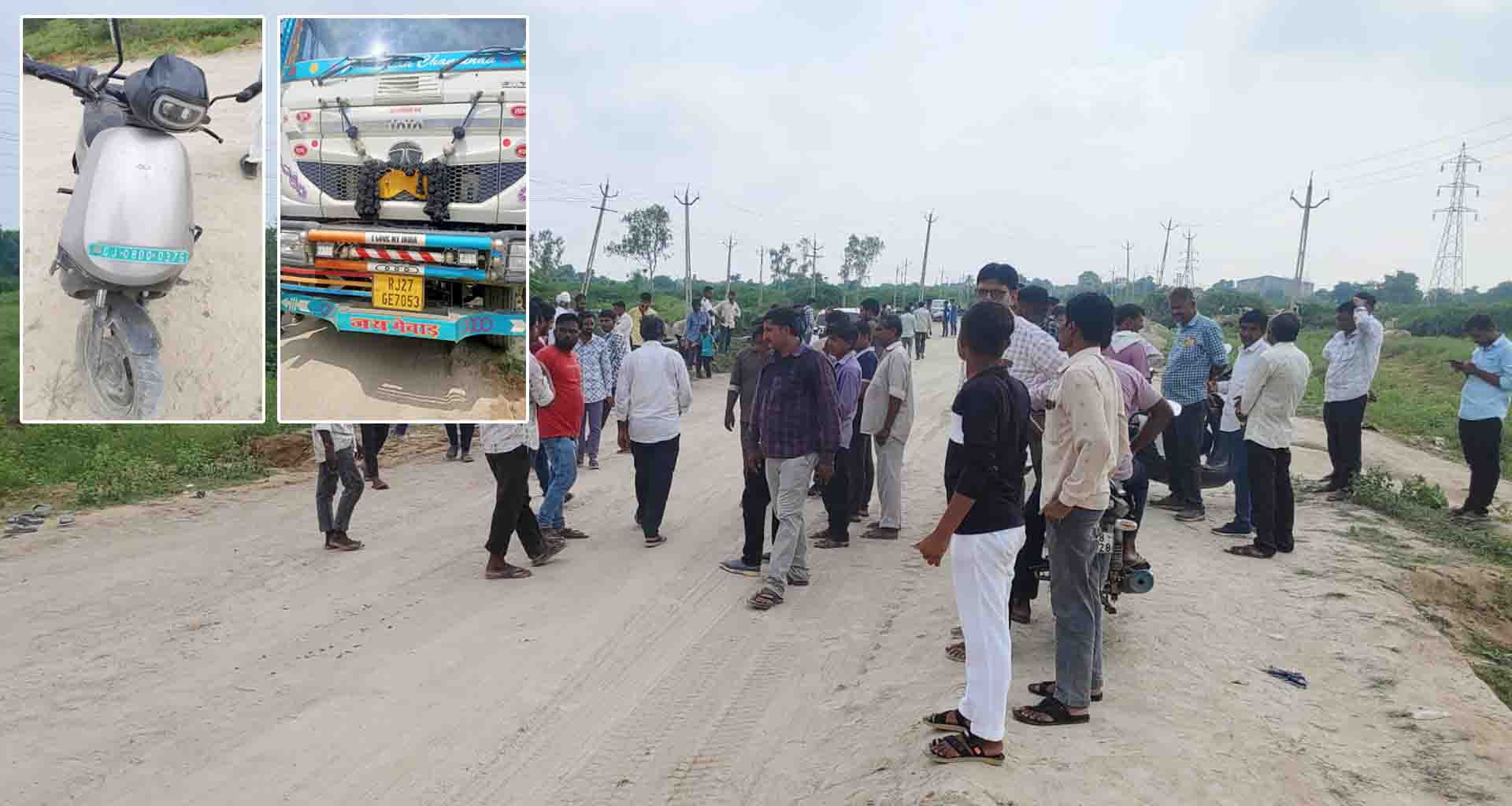 જુનાડીસા-વાસણા રોડ ઉપર રેતી ભરેલા ડમ્પરની અફફેટે યુવકનું મોત