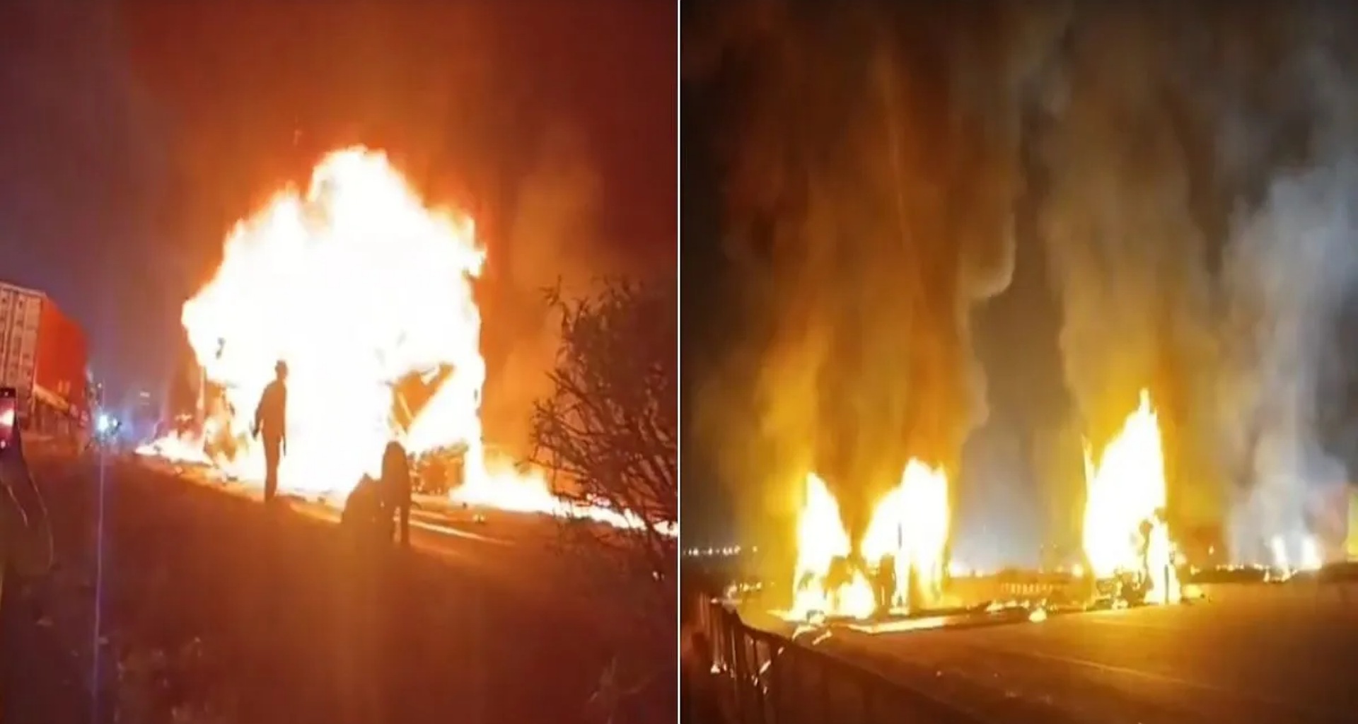 કર્ણાટકના ચિત્રદુર્ગમાં એક બસમાં આગ લાગી, 10 થી વધુ મુસાફરો જીવતા બળી ગયા