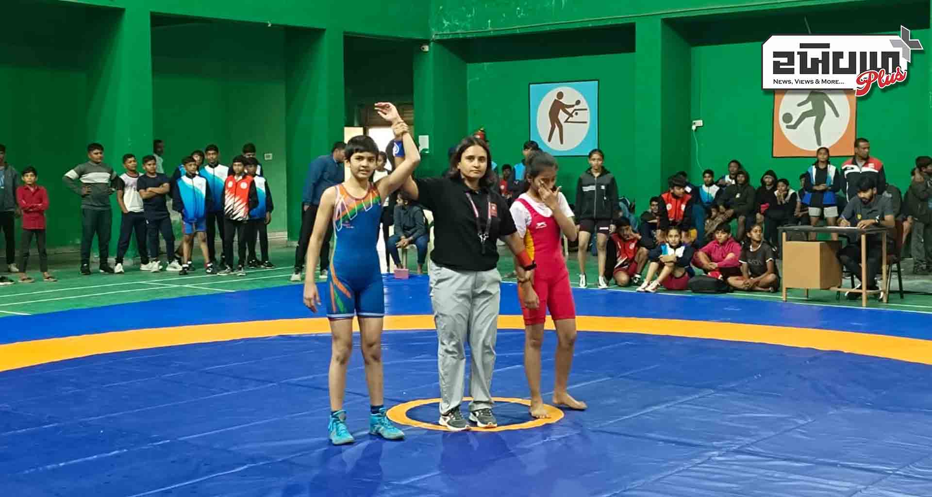 પાટણ રમત ગમત સંકુલ ખાતે બે દિવસીય આયોજિત રાજ્ય કક્ષાની કુસ્તી સ્પર્ધાનો પ્રારંભ