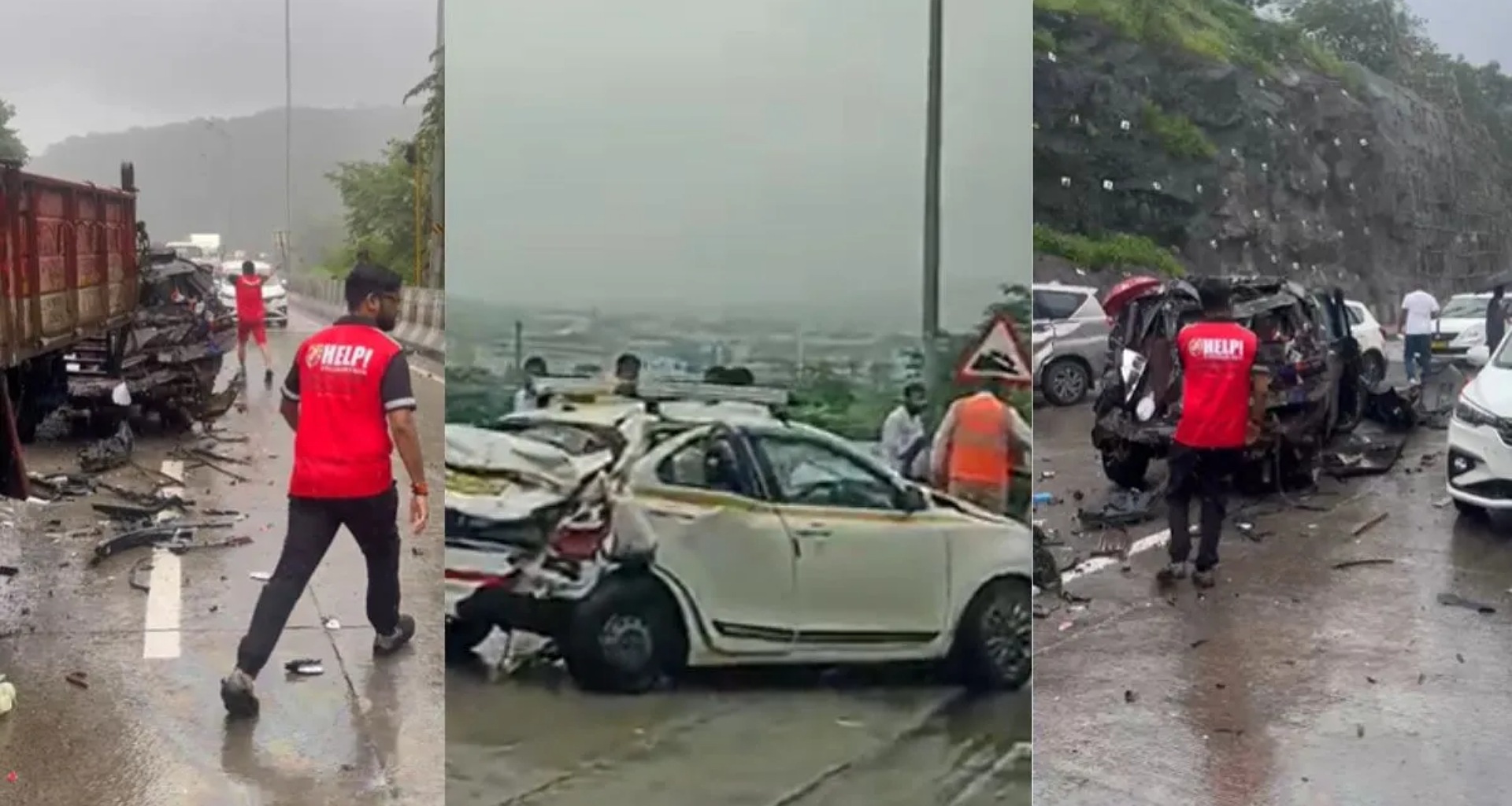 મુંબઈ-પુણે એક્સપ્રેસ વે પર મોટો અકસ્માત, બેકાબૂ ટ્રક અનેક વાહનો સાથે અથડાયો, 20 ઘાયલ