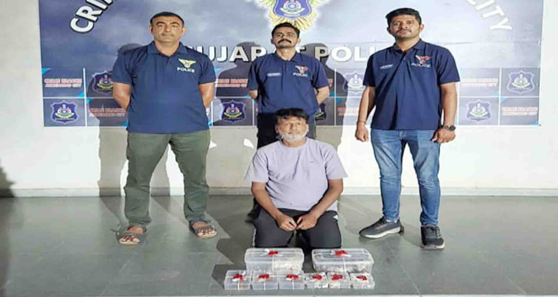 અમદાવાદ; ક્રાઈમ બ્રાન્ચે એમ્બરગ્રીસ સાથે આરોપીની ધરપકડ કરી