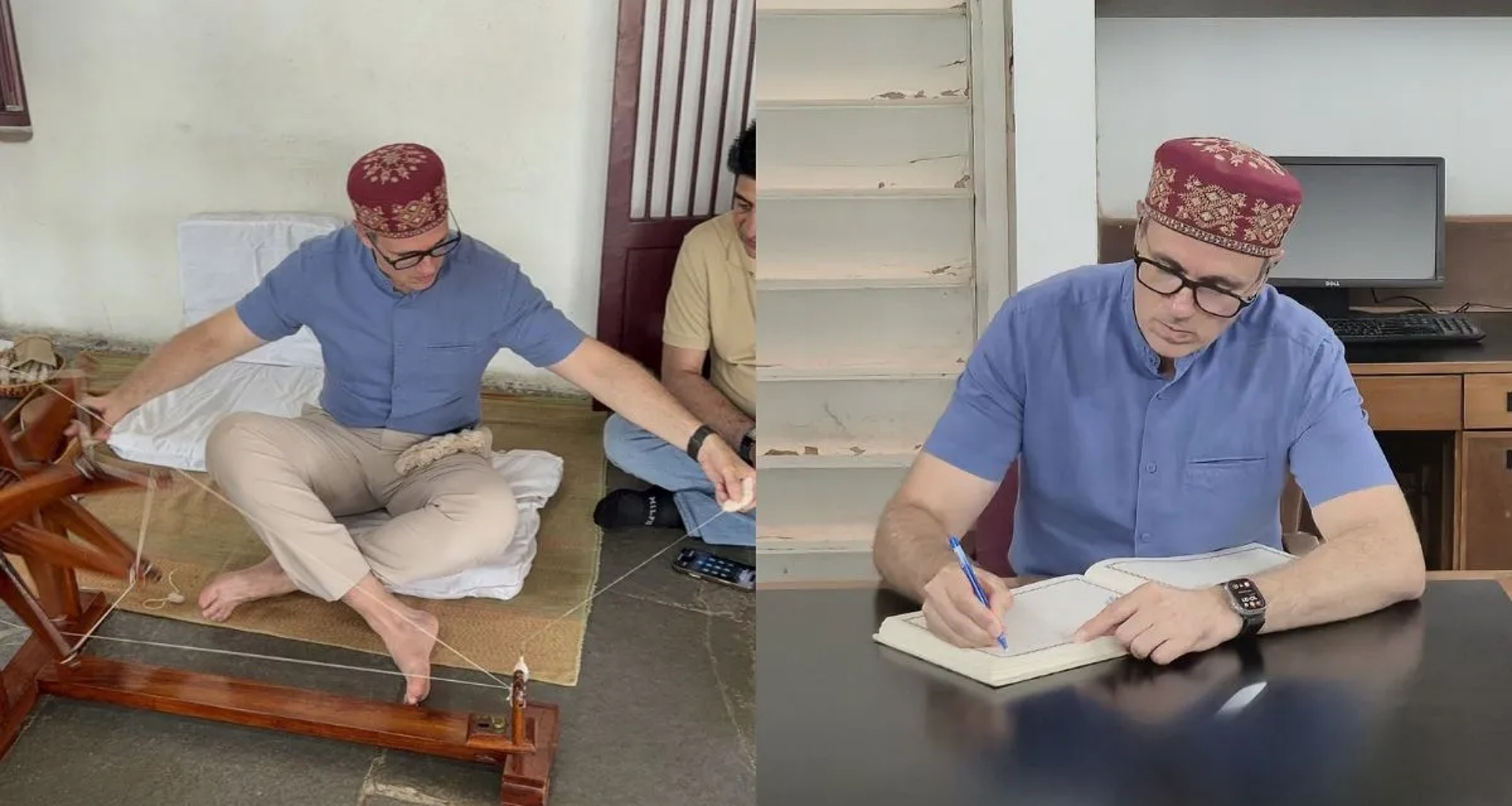 ઓમર અબ્દુલ્લા સાબરમતી આશ્રમ પહોંચ્યા, મહાત્મા ગાંધીને શ્રદ્ધાંજલિ આપી