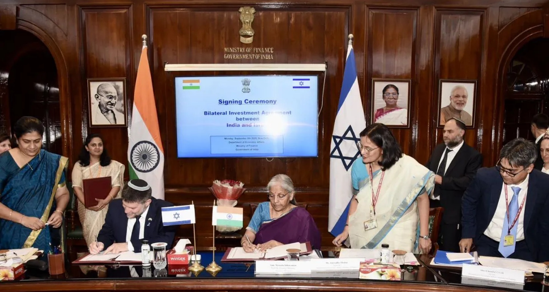 ભારત અને ઇઝરાયલે દ્વિપક્ષીય રોકાણ સંધિ પર હસ્તાક્ષર કર્યા