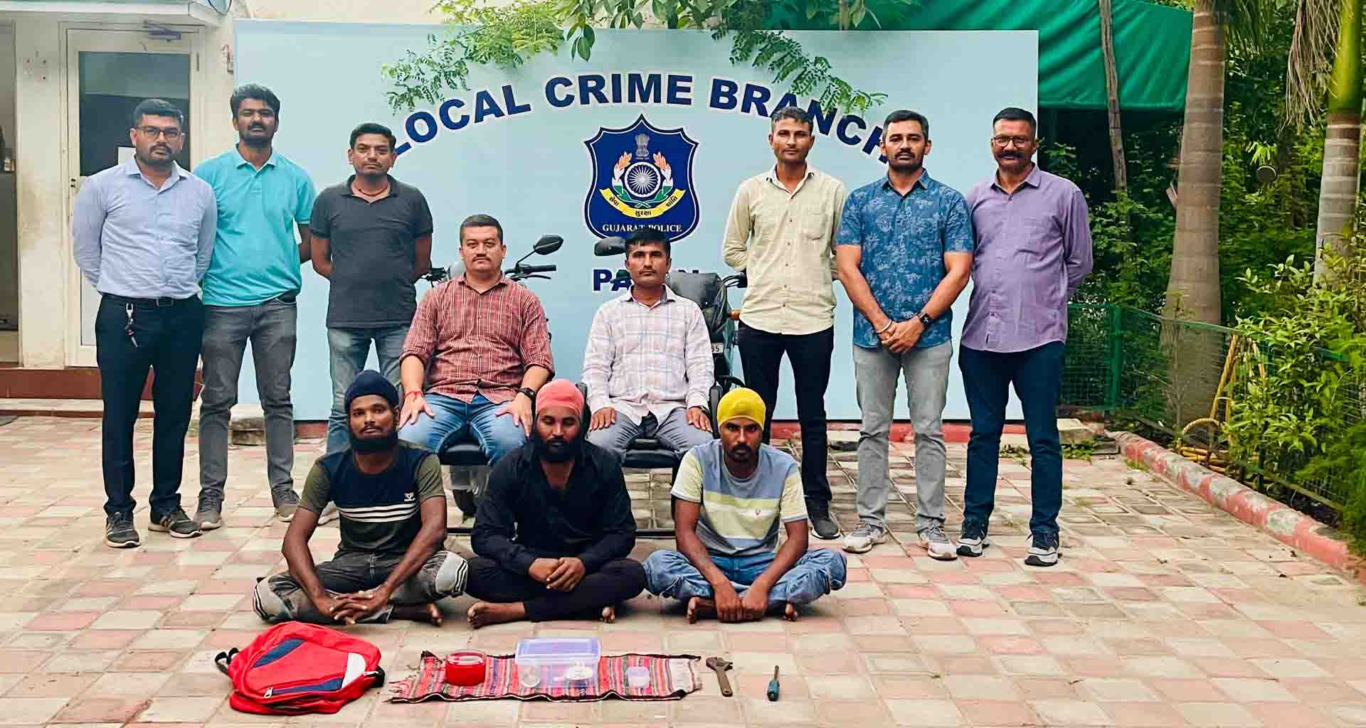પાટણ એલસીબી ટીમે ચિખલીગર ગેંગના ત્રણ સાગરીતો ને ચોરીના મુદામાલ સાથે ઝડપ્યા