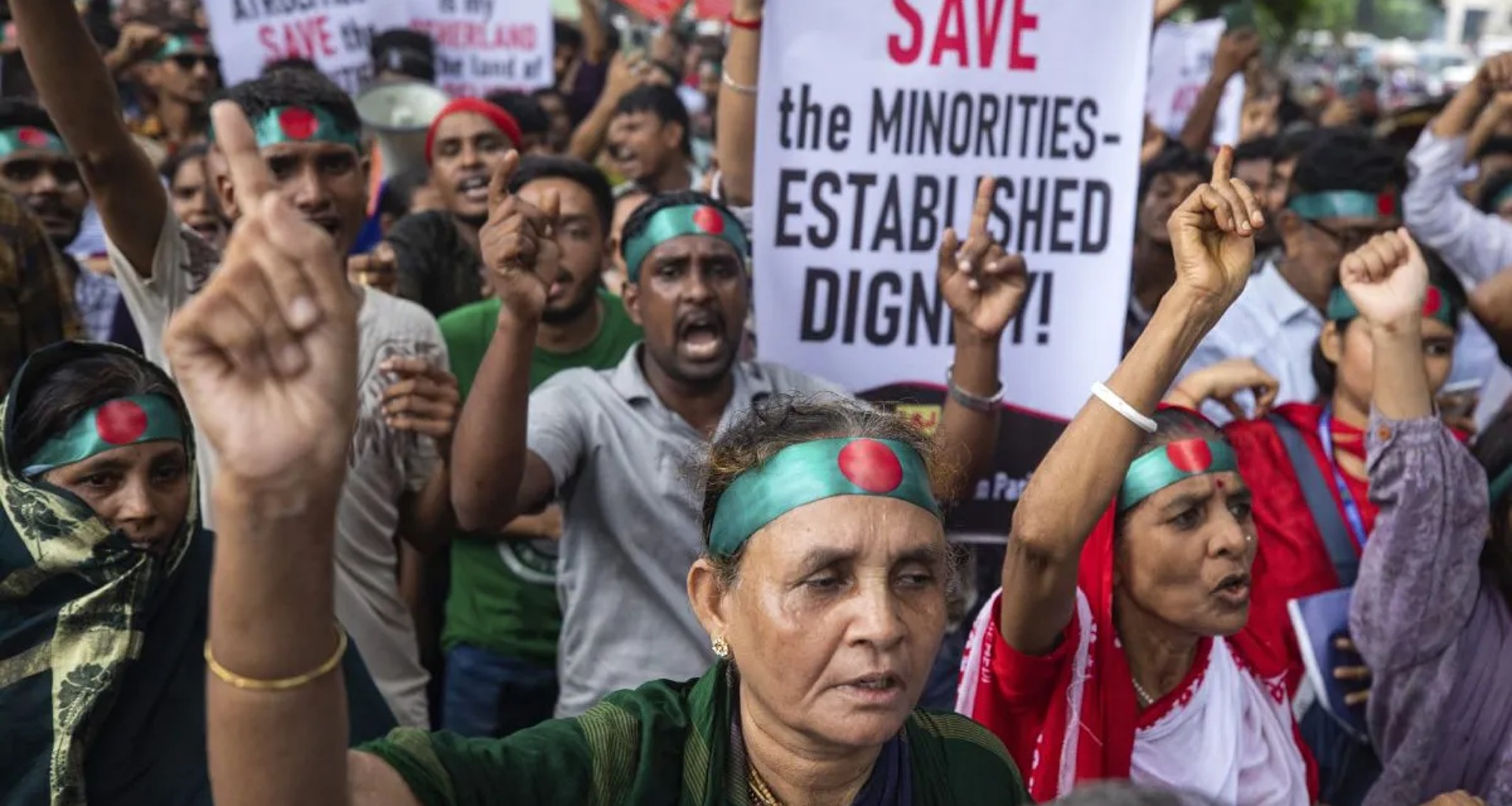 બાંગ્લાદેશના હિન્દુઓનો વિરોધ, ઢાકાના રસ્તાઓ પર ઉતર્યા