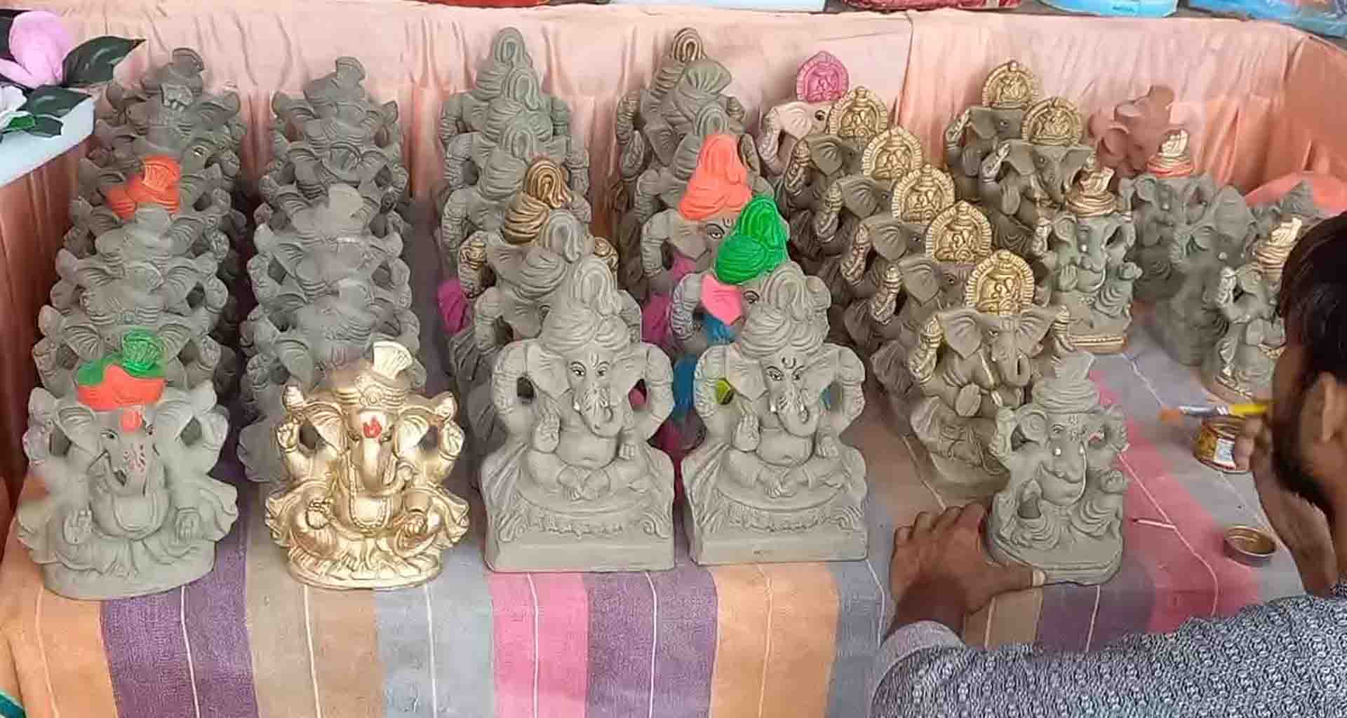 પાલનપુરમાં ગણેશજીની ઇકો ફ્રેન્ડલી મૂર્તિનું ચલણ વધ્યું; 100 થી લઈને 11,000 ની મૂર્તિનું વેચાણ