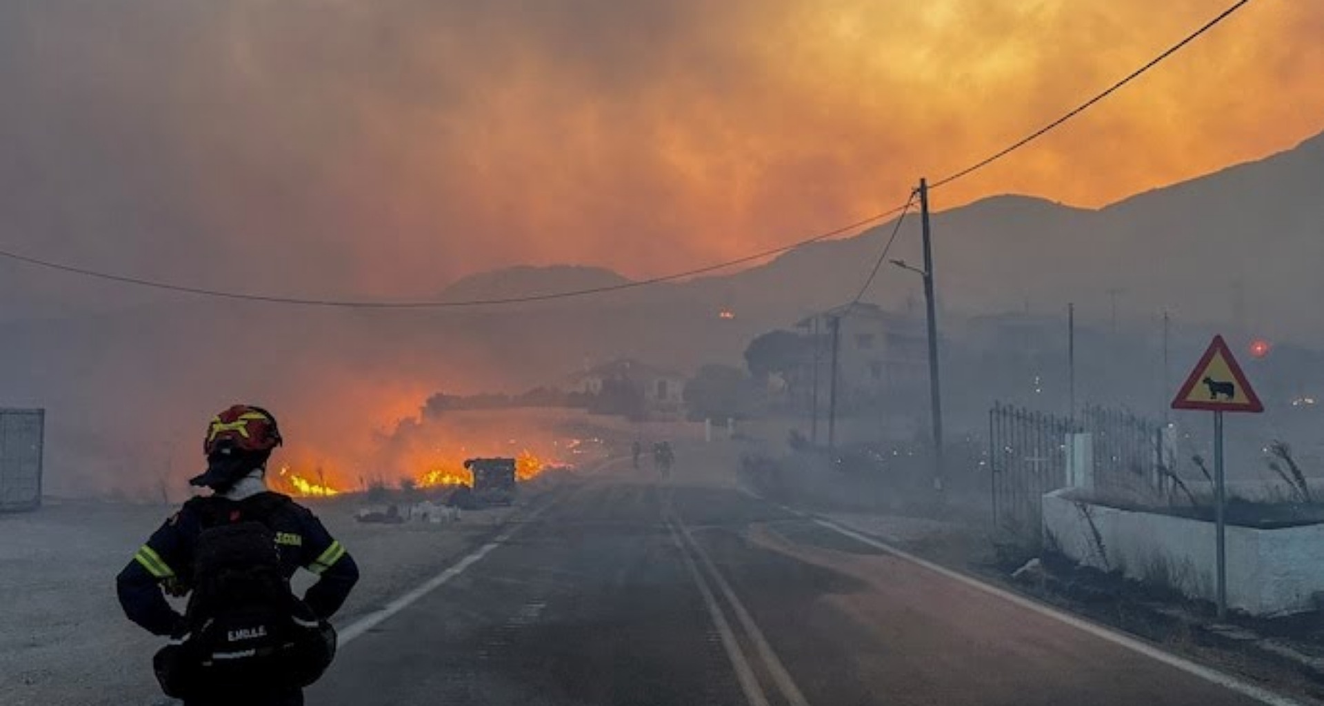 હવામાન પરિવર્તન કે આગચંપી? ગ્રીસના ચિઓસ ટાપુ પર જંગલોમાં આગ લાગી