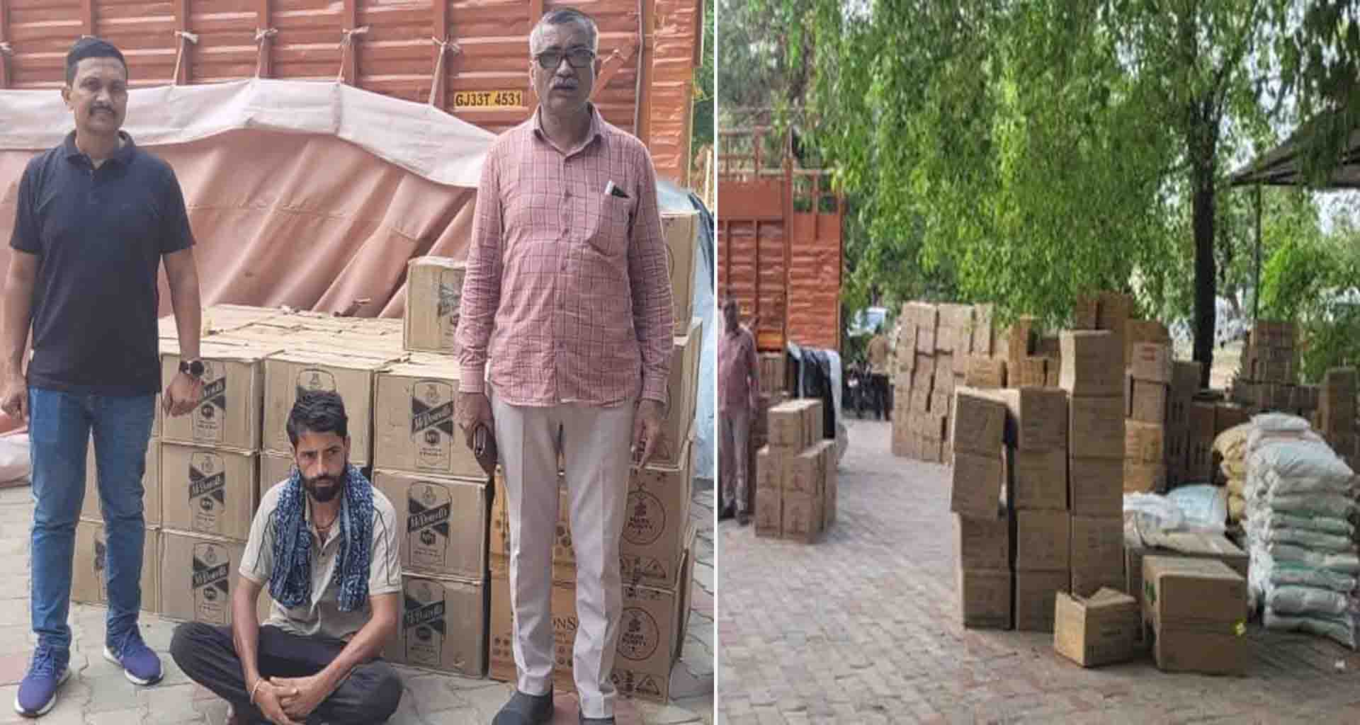 સાબરકાંઠા એલસીબીએ; પતંજલિ હર્બલ પ્રોડક્ટ્સના બોક્સની આડમાંથી વિદેશી દારૂ ઝડપી પાડ્યો