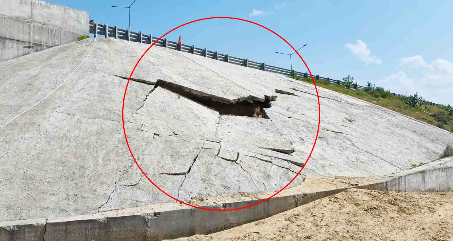 ભારતમાલા નેશનલ હાઇવેની હલકી ગુણવત્તાની કામગરી ઠેર-ઠેર ગાબડાં