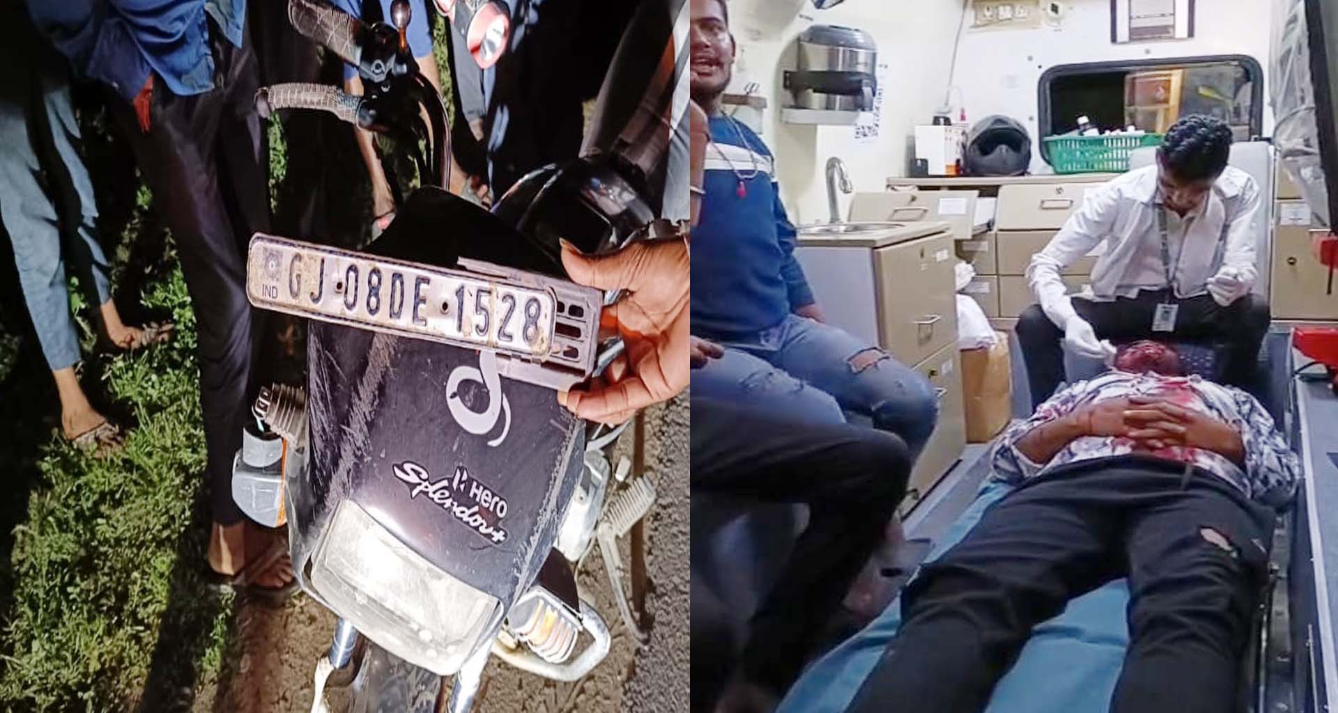 ડીસા ભીલડી હાઇવે પર બાઇક સવાર રખડતા ઢોરને અથડાતાં ગંભીર રીતે ઇજાગ્રસ્ત