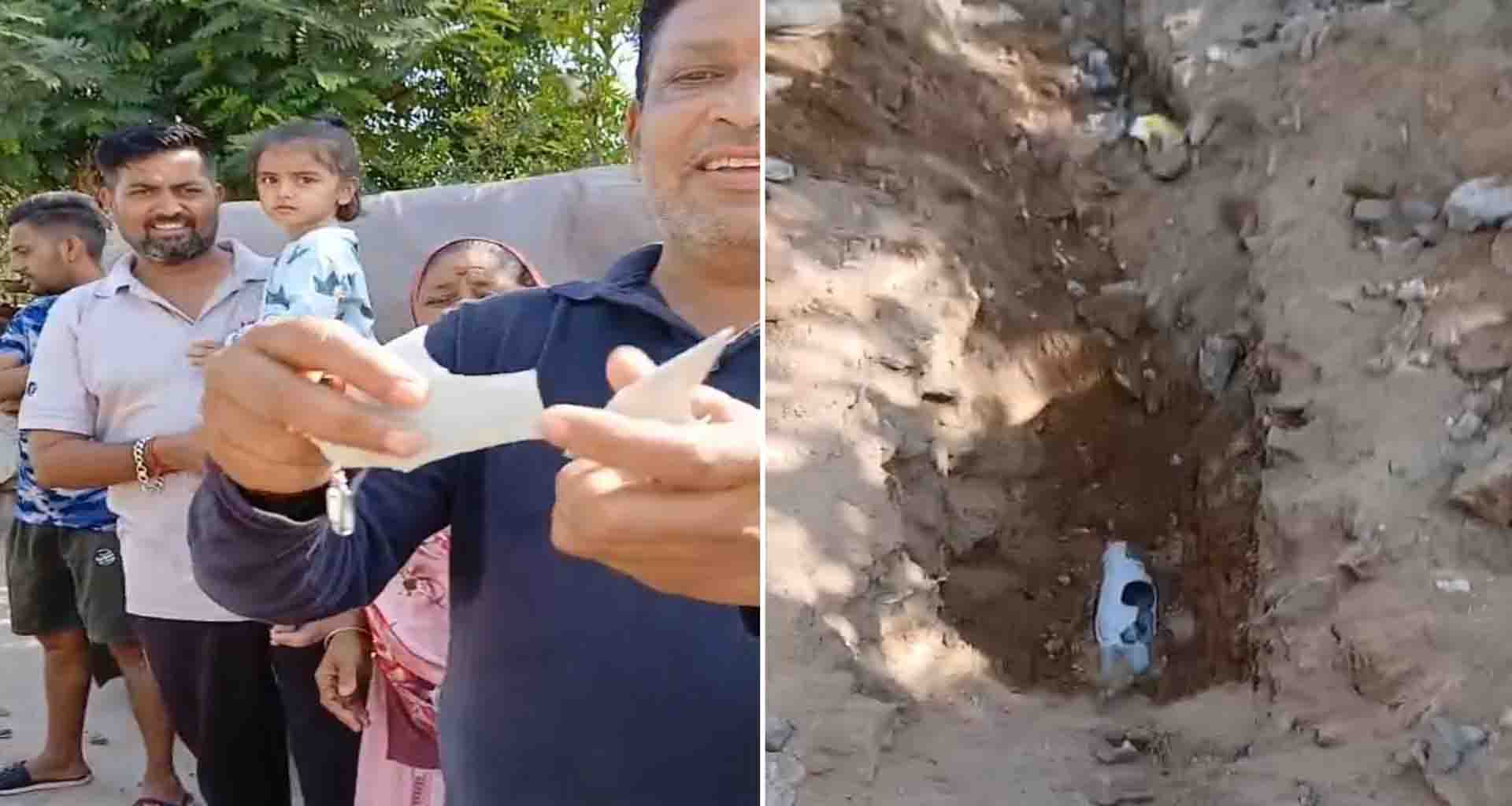 પાલનપુરના ગાયત્રી નગરમાં તકલાદી પાણીની પાઇપ નાંખતા આક્રોશ પાણીની પાઇપ તૂટી જતા લોકોએ ઠાલવ્યો રોષ